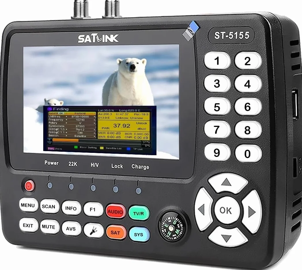 Satlink ST-5155 H.265 (10 bit) DVB-S/S2/T/T2/C Combo Misuratore