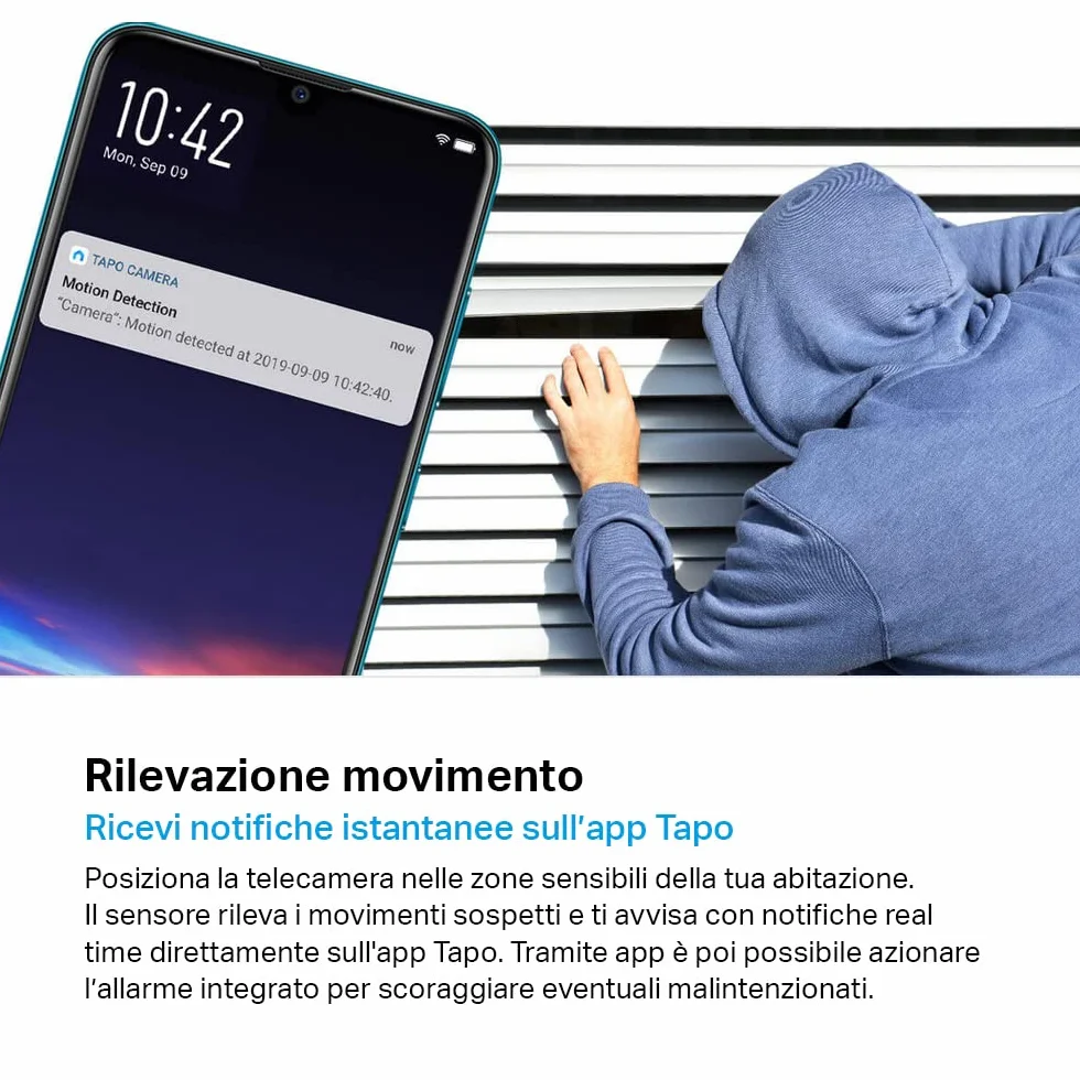 Tapo C200P2 Telecamera Wi-Fi Interno 1080P Sorveglianza Visione Notturna Audio Bidirezionale 2 Confezione