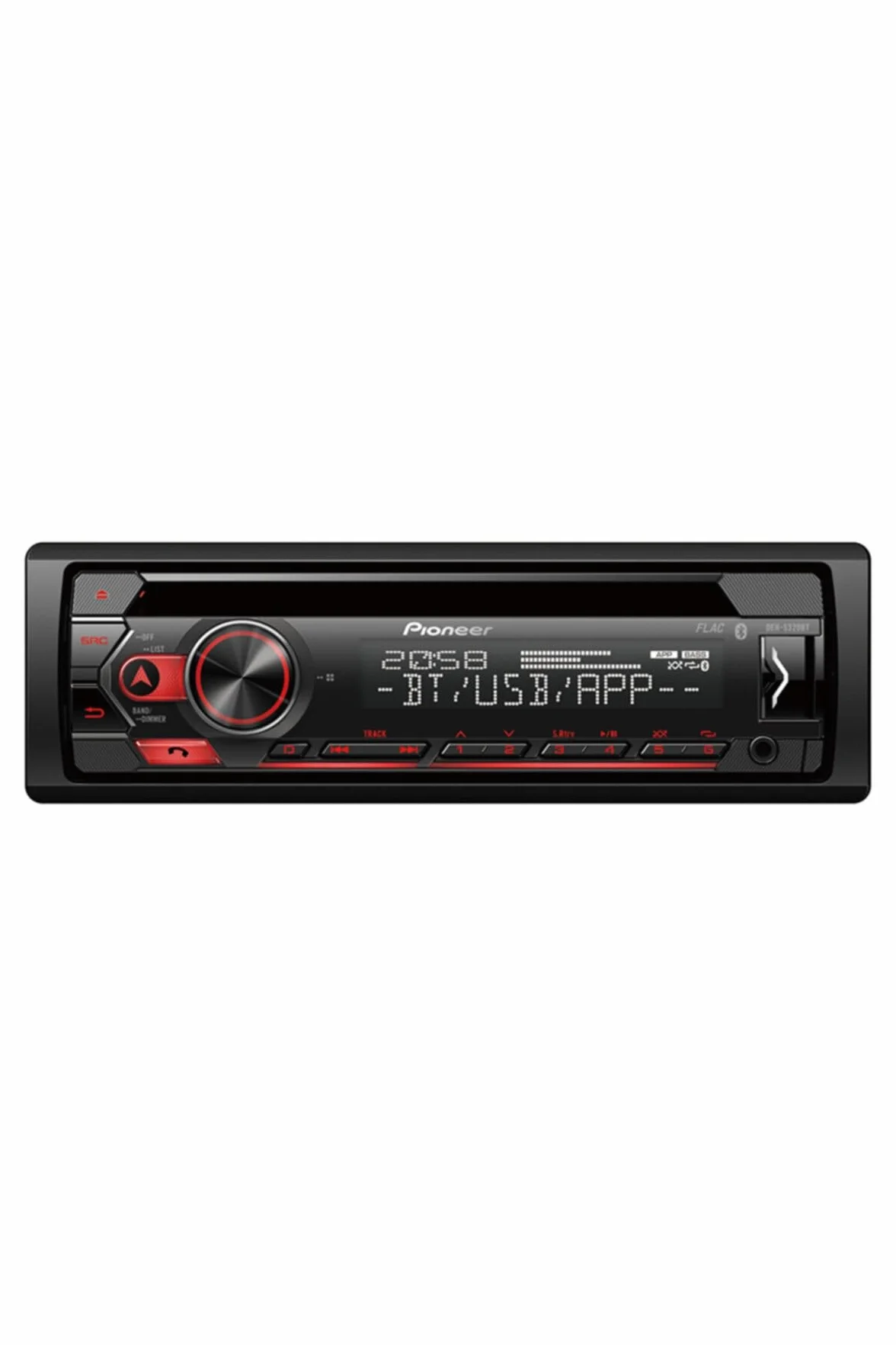 Pioneer Deh-S320Bt, Autoradio 1DIN, Sintonizzatore CD con RDS, Bluetooth, MP3, Ingresso USB e AUX, Sistema Vivavoce, App Smart Sync, Equalizzatore a 13 Bande