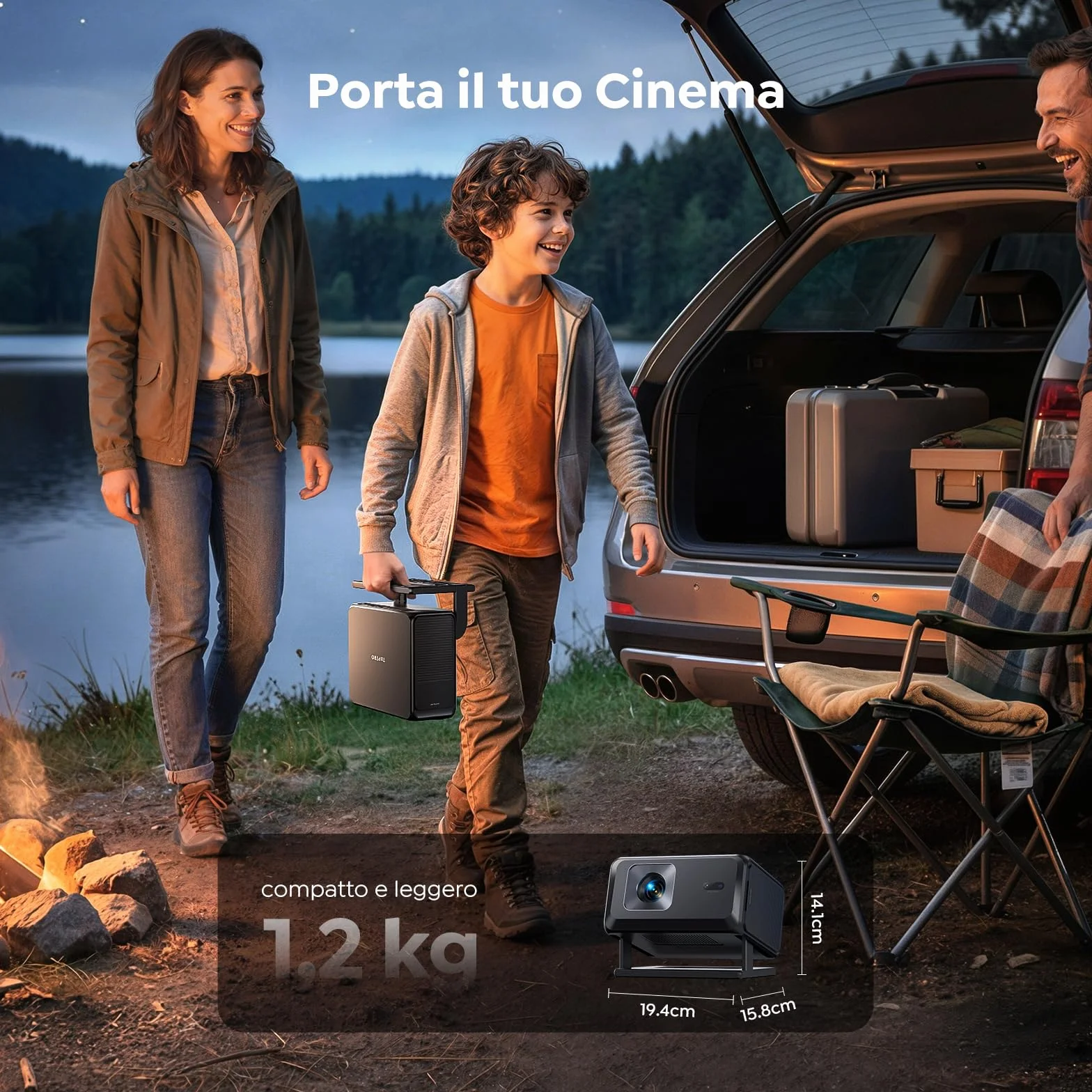 Proiettore 4K Google TV Netflix Auto Focus 6D Keystone Corta Focale WiFi Bluetooth Home Cinema
