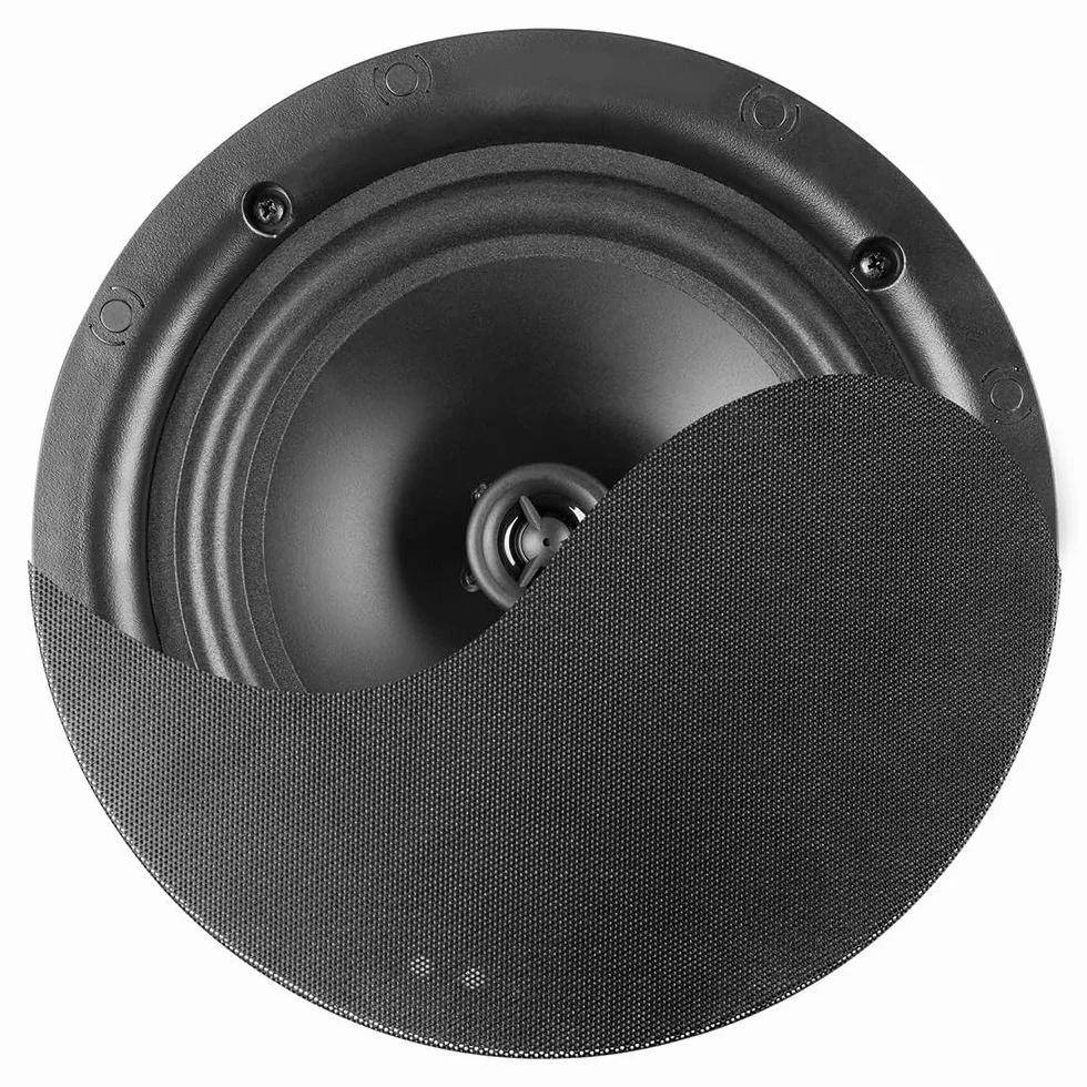 Power Dynamics NCSS6B Altoparlante da soffitto 6,5" 30 Watt 8 Ohm Nero Griglia in Metallo