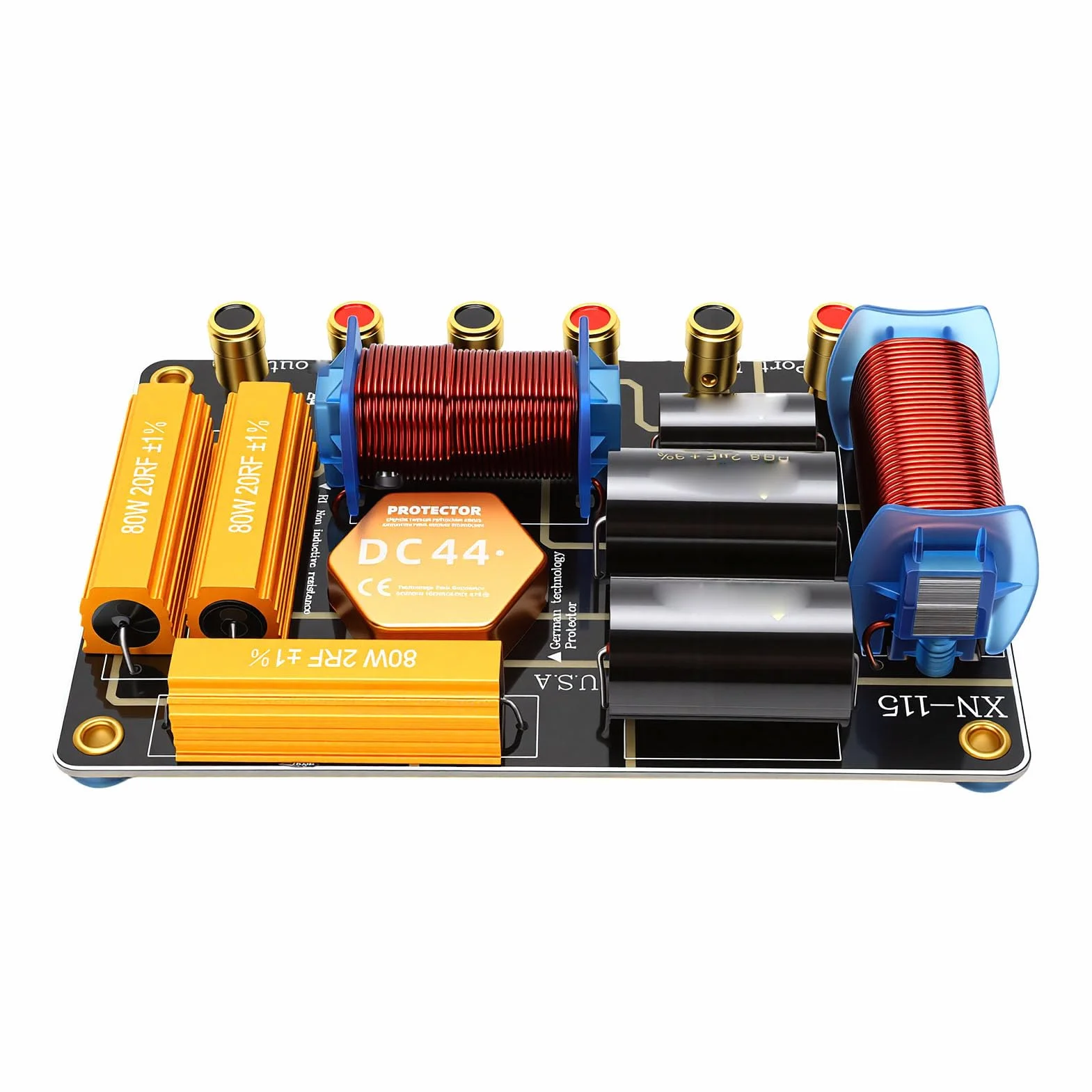 Crossover per Altoparlanti a Due Vie Ad Alta Potenza con Design Resistente Al Calore per Altoparlanti Doppi da 10-12 Pollici, Divisore di Frequenza da 550 W per Professionale, Ideale per i