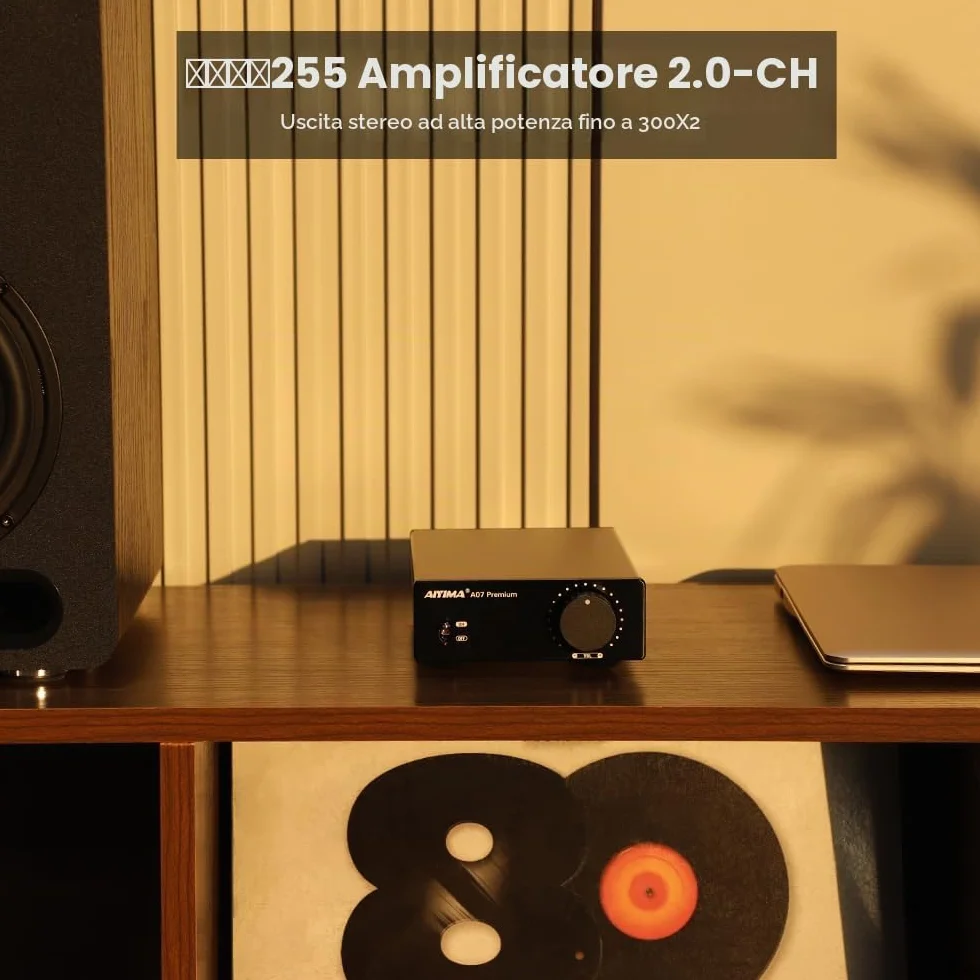 AIYIMA A07 TPA3255 Mini amplificatore di potenza 2.0 Canali 300 W x 2 Amplificatore audio digitale HiFi Classe D Amplificatore audio audio per altoparlanti passivi Home Audio