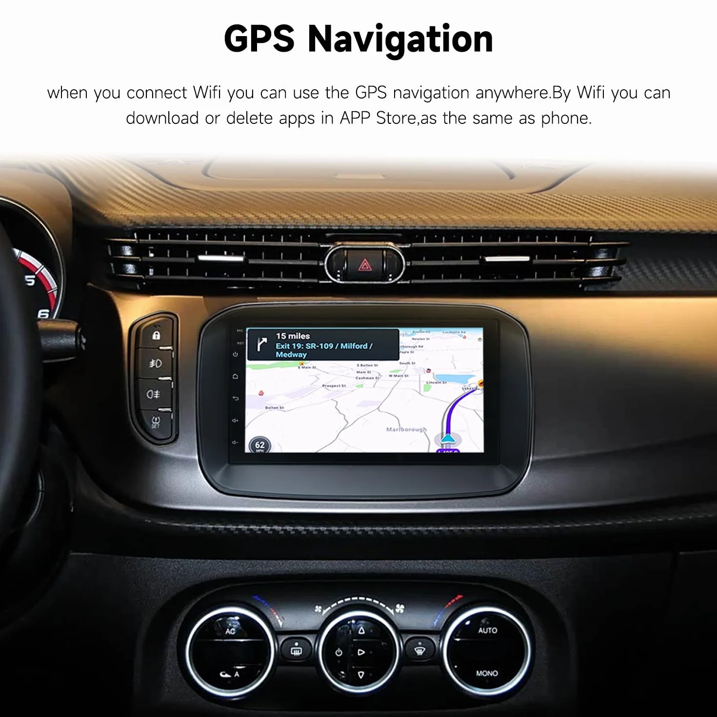 Autoradio Custom Fit per Alfa Romeo Giulietta 2015–2020 con CarPlay e Android Auto | Schermo Touch HD 2DIN | Navigatore GPS | Bluetooth | USB | Retrofit Plug & Play | Compatibile comandi al volante