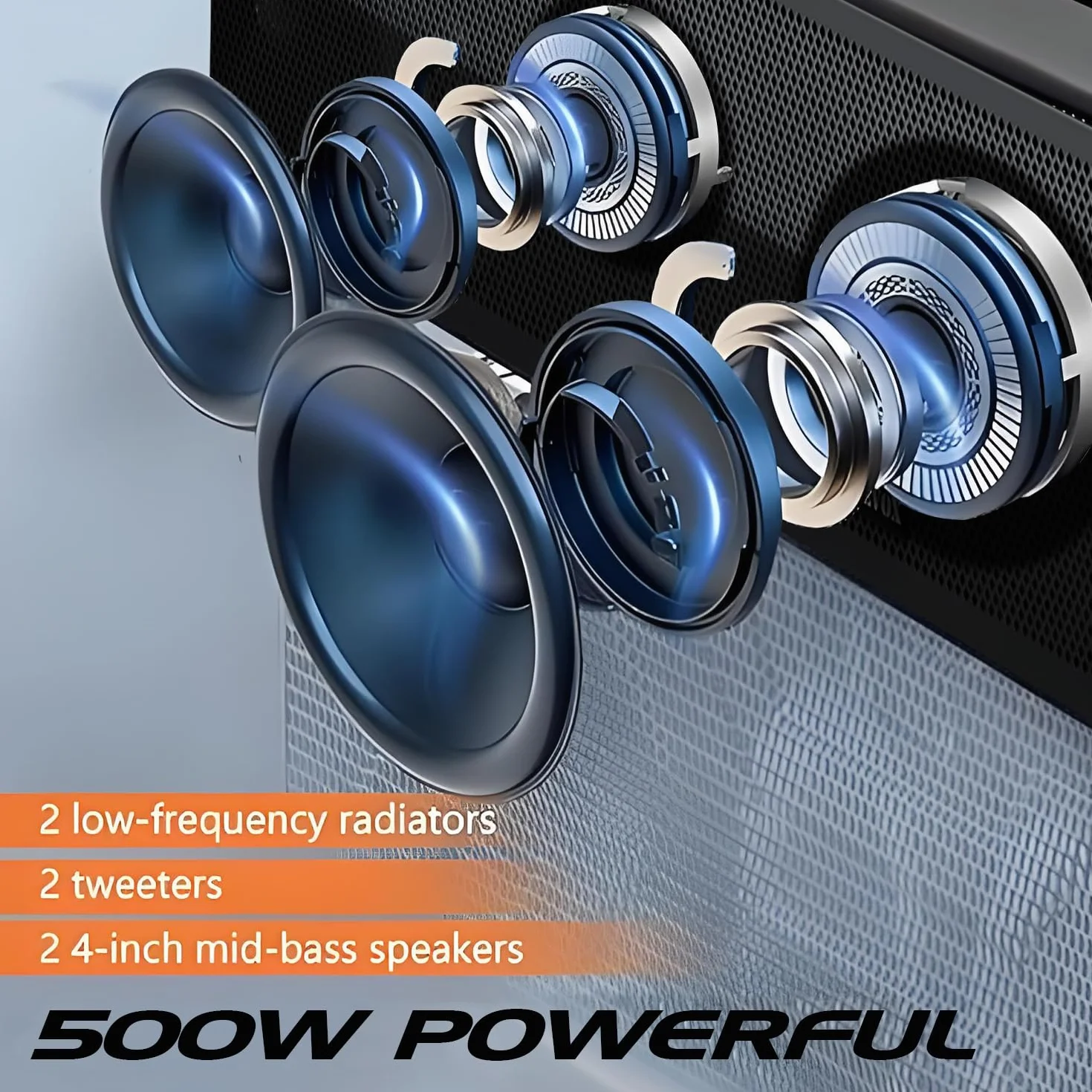UTV Sound Bar, soundbar ATV da 66 cm, con luci multicolore SXS Sound Bar impermeabile Bluetooth Golf Cart Sound Bar per Polaris RZR Can-Am Defender Maverick