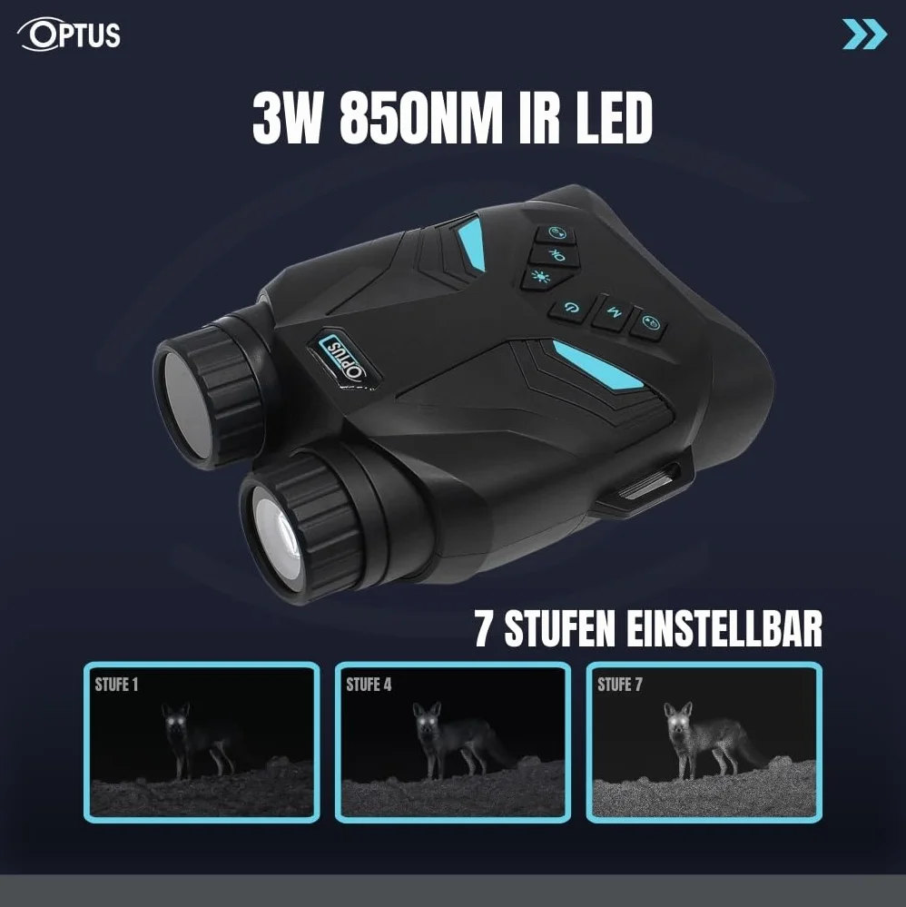 Optus Visione notturna digitale a infrarossi, 4x, ottica, 8X, digitale, 850 nm, LED IR 300 m, visione FHD Video