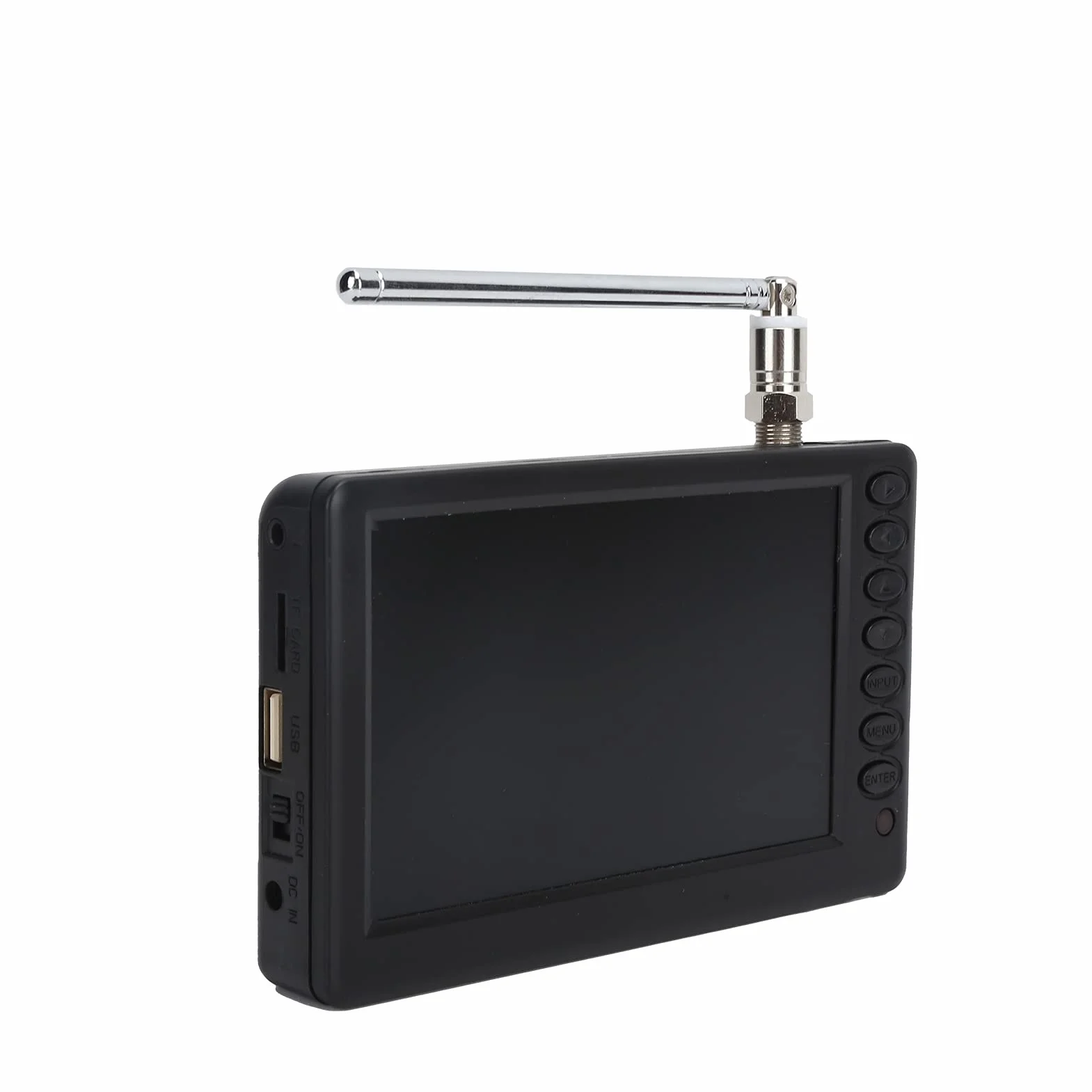 TV Portatile da 5 Pollici ATSC HD TFT LED Mini TV Digitale 1080P con Telecomando e Batteria 1500 mAh per Auto