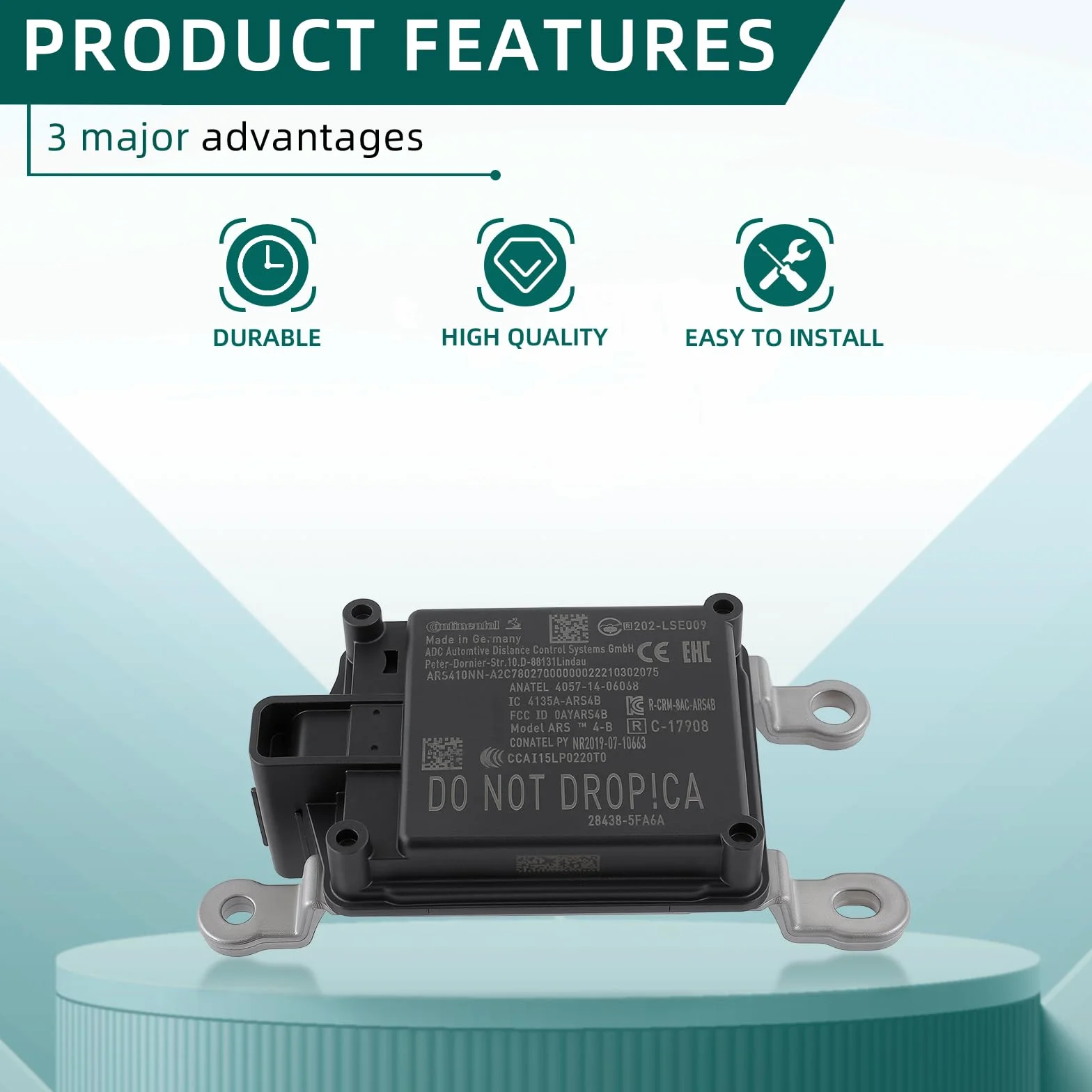 AUTOKAY Sensore radar anteriore per distanza di crociera adatto per Nissan Kicks Altima Rogue 2017-2021 284385FA6A