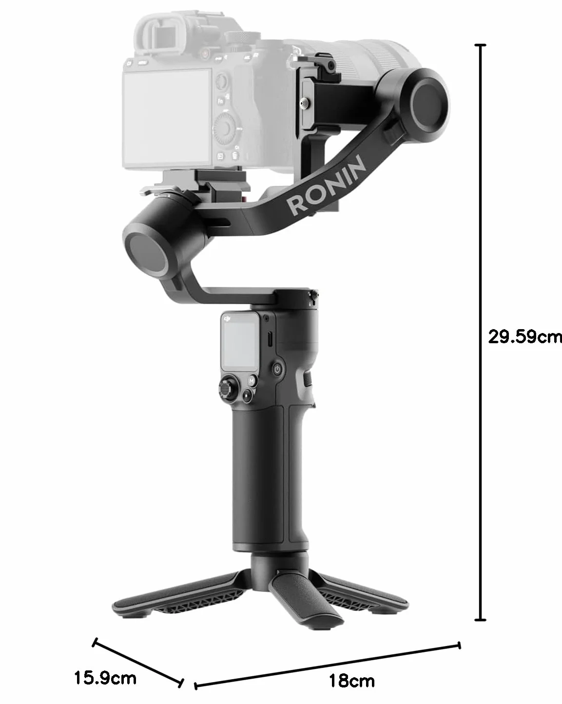 DJI RS 3 Mini, Stabilizzatore leggero a 3 assi per Canon/Sony/Panasonic/Nikon/Fujifilm, Carico utile testato di 2 kg, Controllo dell’otturatore a Bluetooth, Riprese verticali native