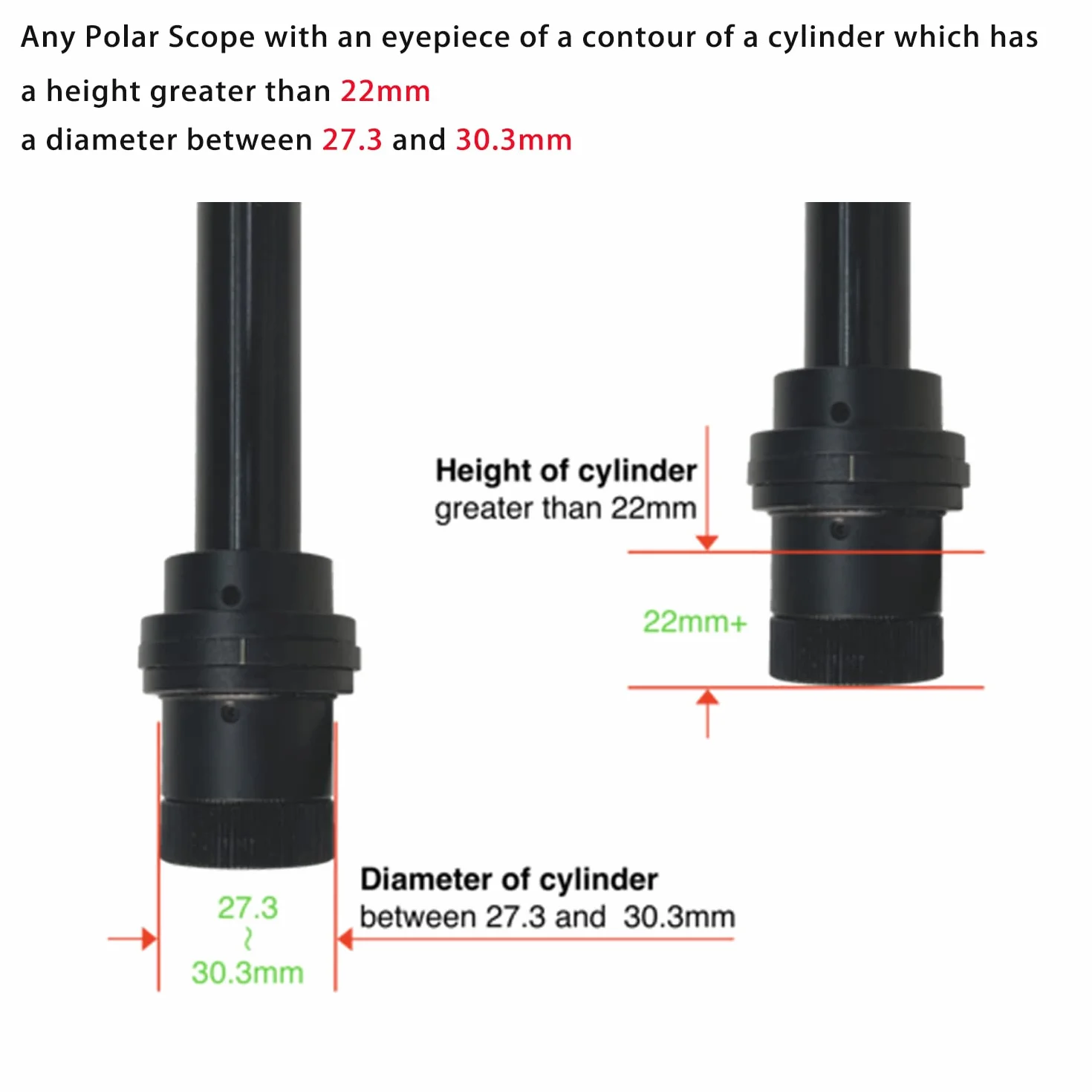 Visore ad angolo retto per cannocchiale polare con adattatore in metallo: cristallino e facile allineamento polare | Diottria integrata (zoom 1x-2x) - mirino a 90 gradi per fotocamera e telescopi