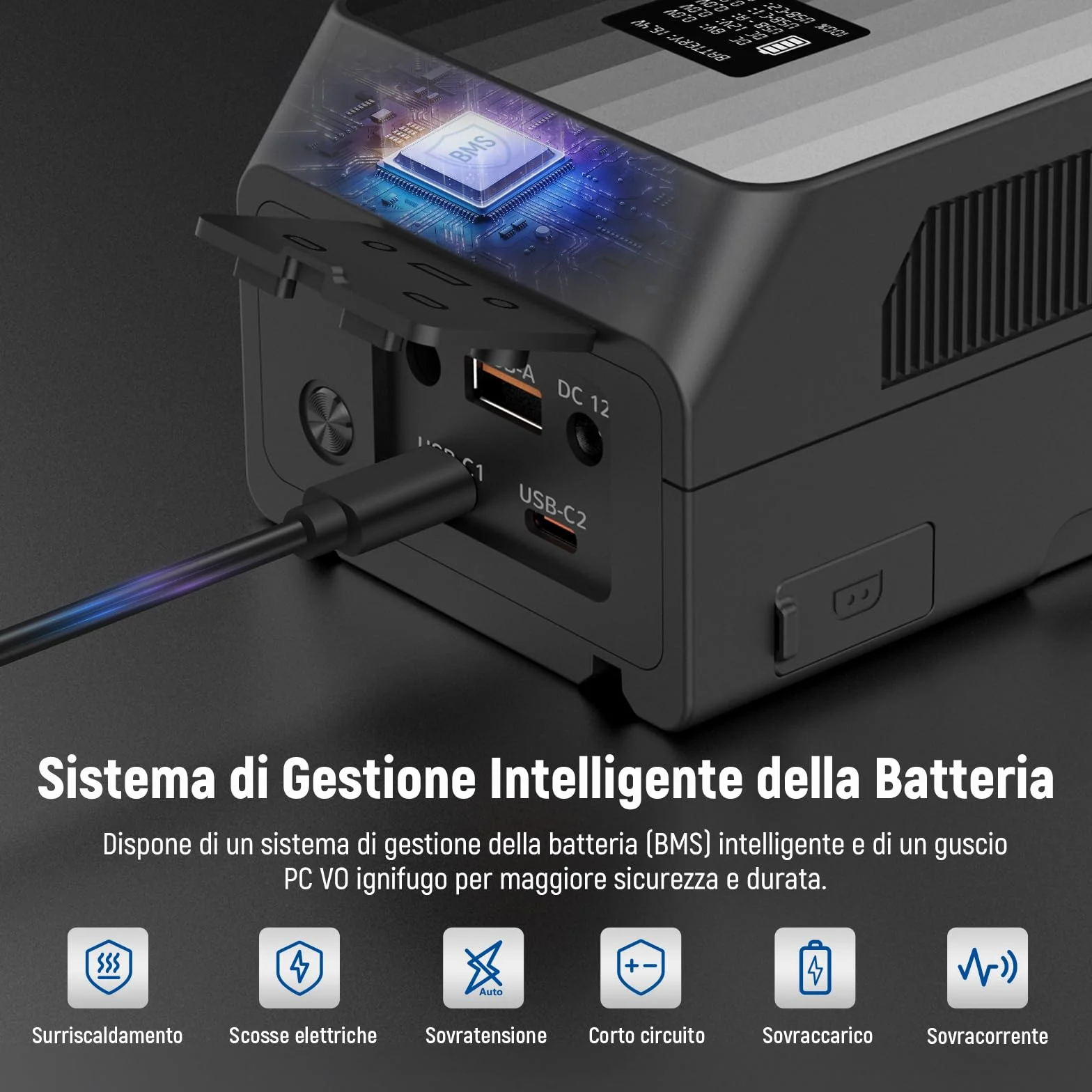 NEEWER PS099EP Mini V Mount Battery, Batteria V Lock 6800mAh 99Wh, Ricarica Rapida PD 100W, Due USB C/D Tap/BP/USB A/Doppio DC/Schermo OLED/Panno Pulizia per Videocamera Fotocamera Monitor Luce Video