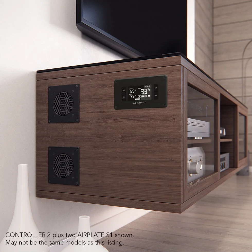 AC lnfinity - AIRPLATE S5, sistema di raffreddamento silenzioso con controllo della velocità, per raffreddamento mobiletto AV Home Theatre