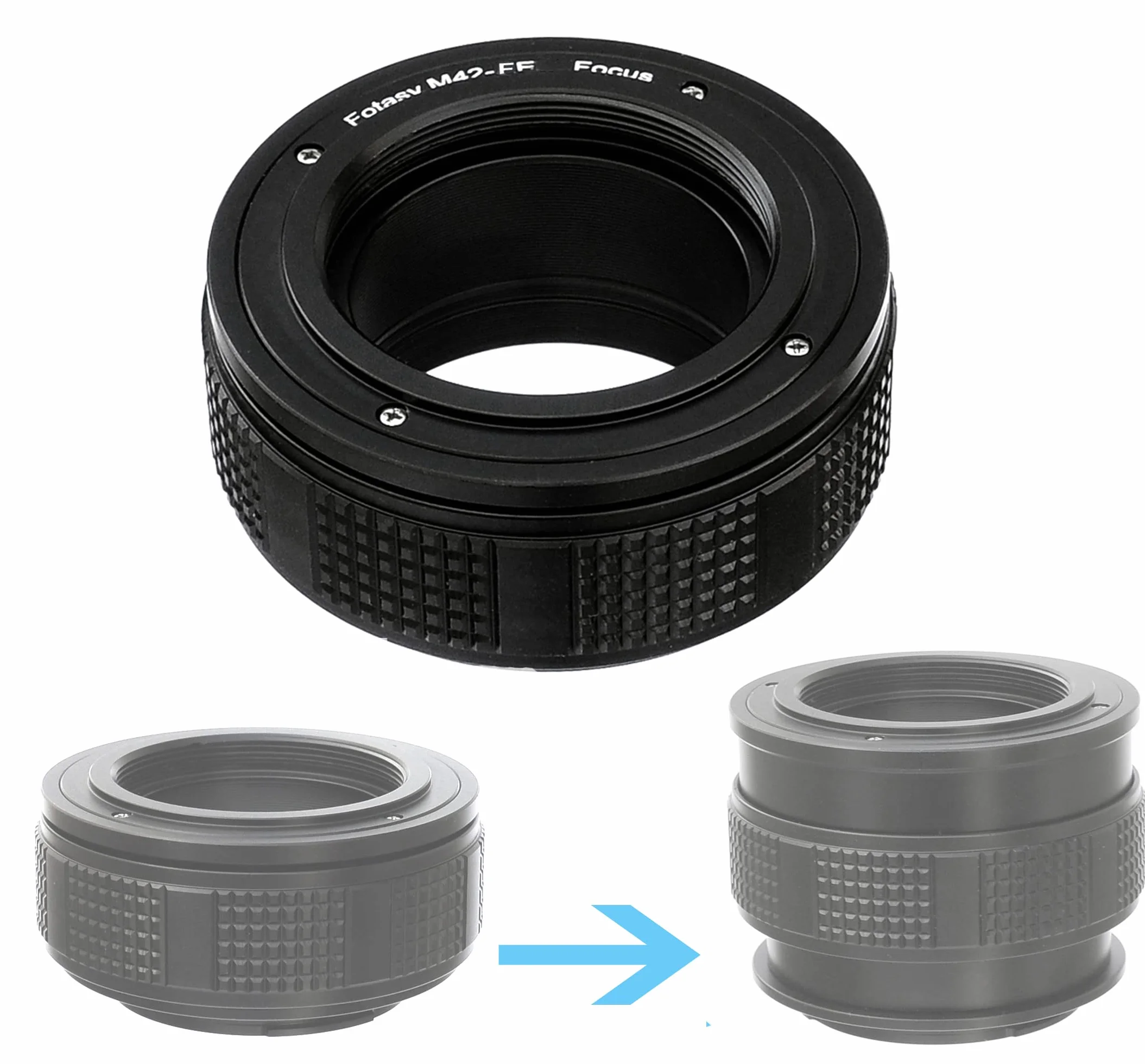 Fotasy M42 obiettivo a Sony NEX E-mount anello adattatore/macro Elicoide, nero (NA42 F)