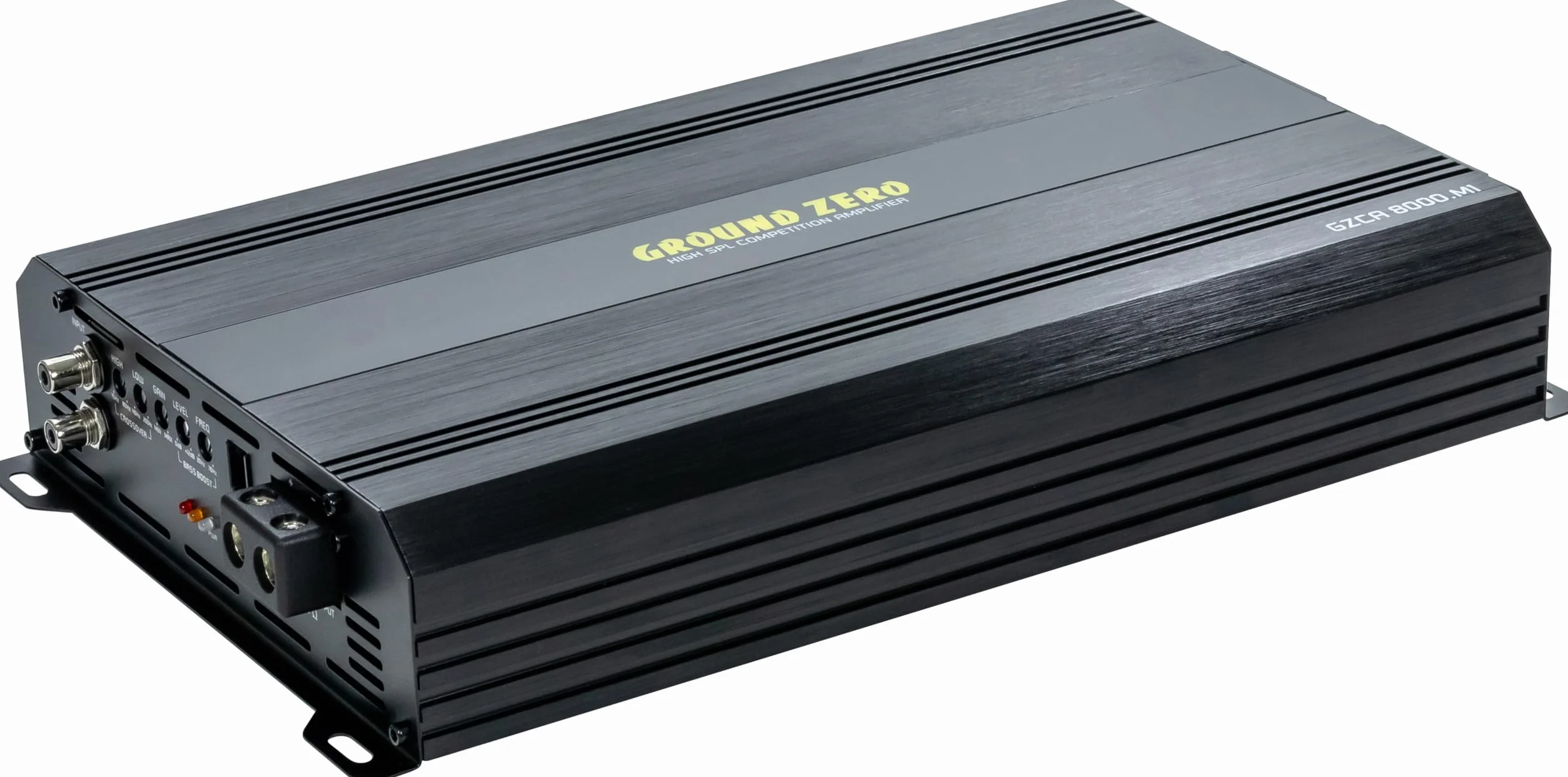 Ground Zero GZCA 8000.M1 - Amplificatore MS-PL-Class D, 1 canale, 8100 W RMS, 1 Ω stabile, crossover attivo, basso boost incluso