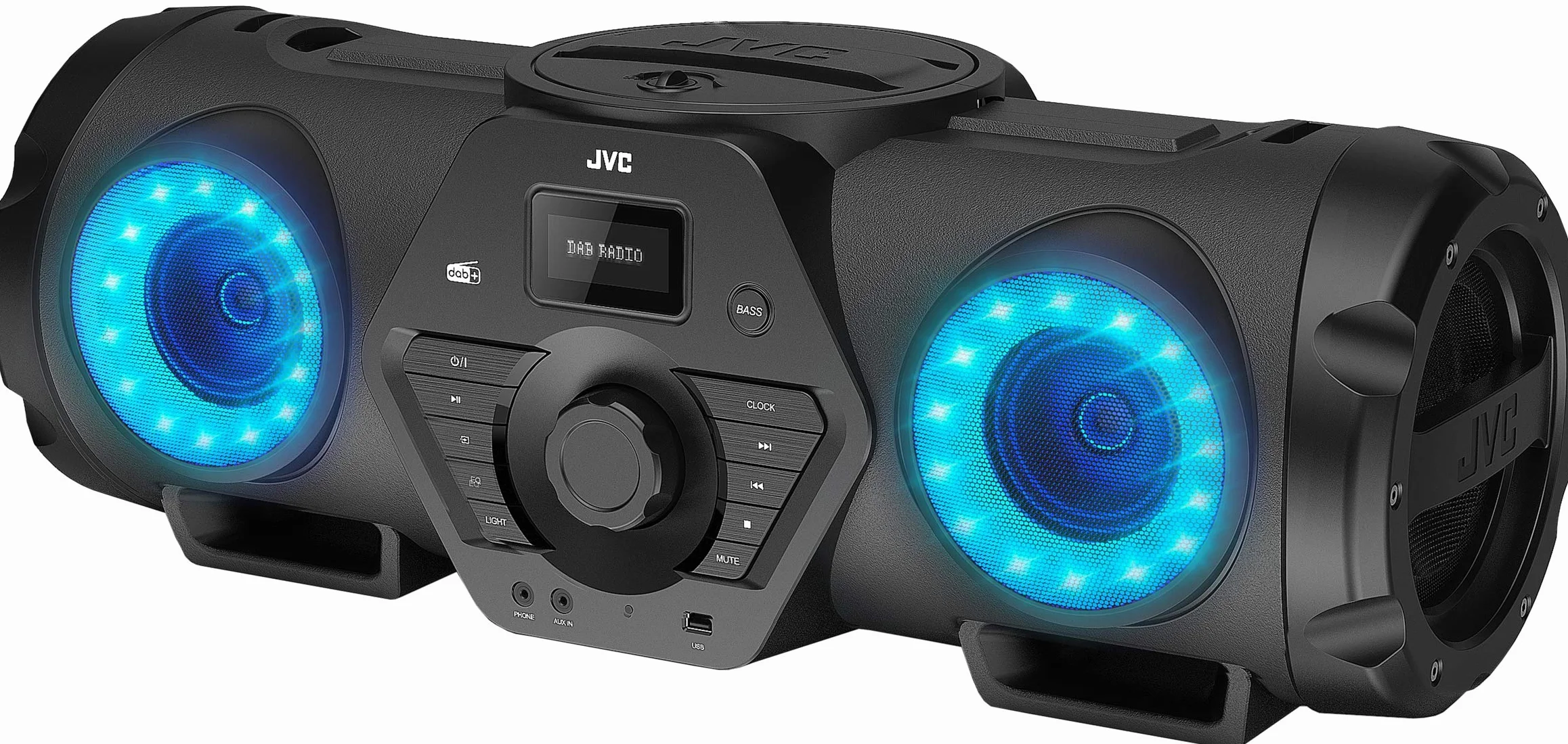 JVC RV-NB300DAB - Boomblaster con CD, USB, DAB+ e streming audio Bluetooth