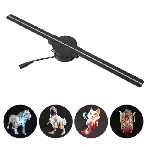 Yctze Ventilatore Ologramma 3D Ventilatore Ologramma 3D Proiettore WiFi 3D 16,5 Pollici 2000x224 Perline Luminose a LED Pubblicità 100?240 V