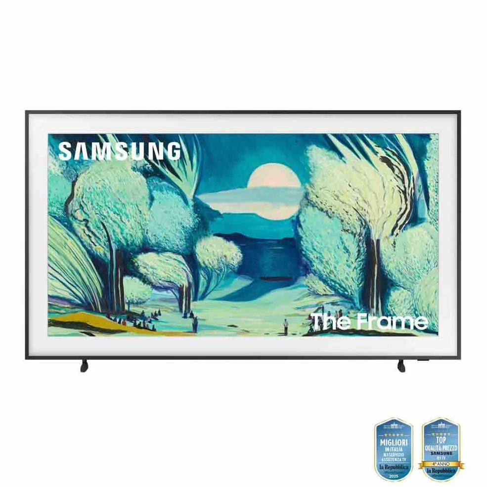 Samsung Smart TV 65'' QE65LS03FAUXZT QLED 4K NQ4 AI Gen2 Processor 4K AI Upscaling Art Mode Matte Display Dolby Atmos OTS Lite Modern Frame Design 2025