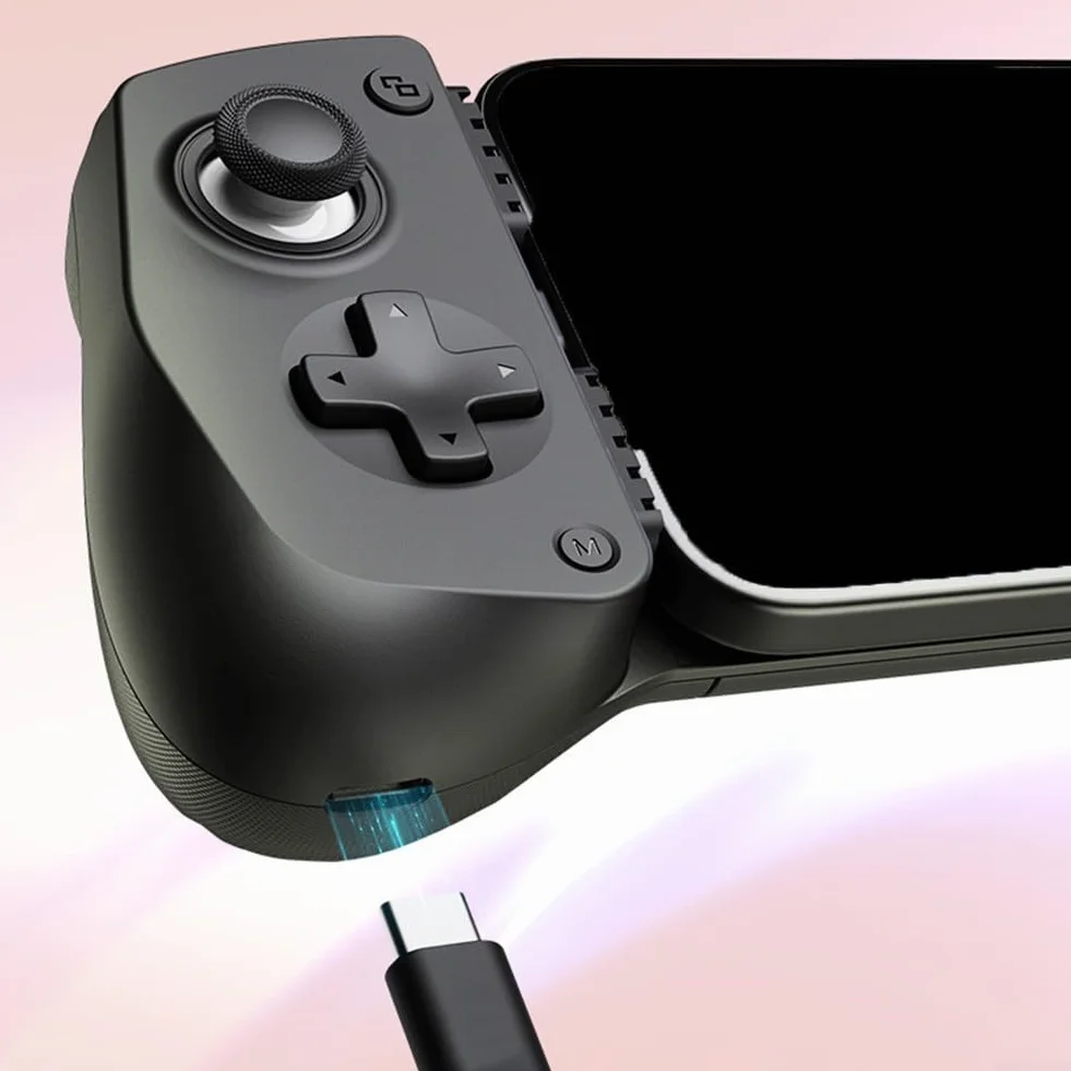 Controller di gioco, per GameSir per X5 Lite Gamepad estensibile, per Android per IOS Controller compatibile per giochi mobili, disponibile in vari colori (nero)