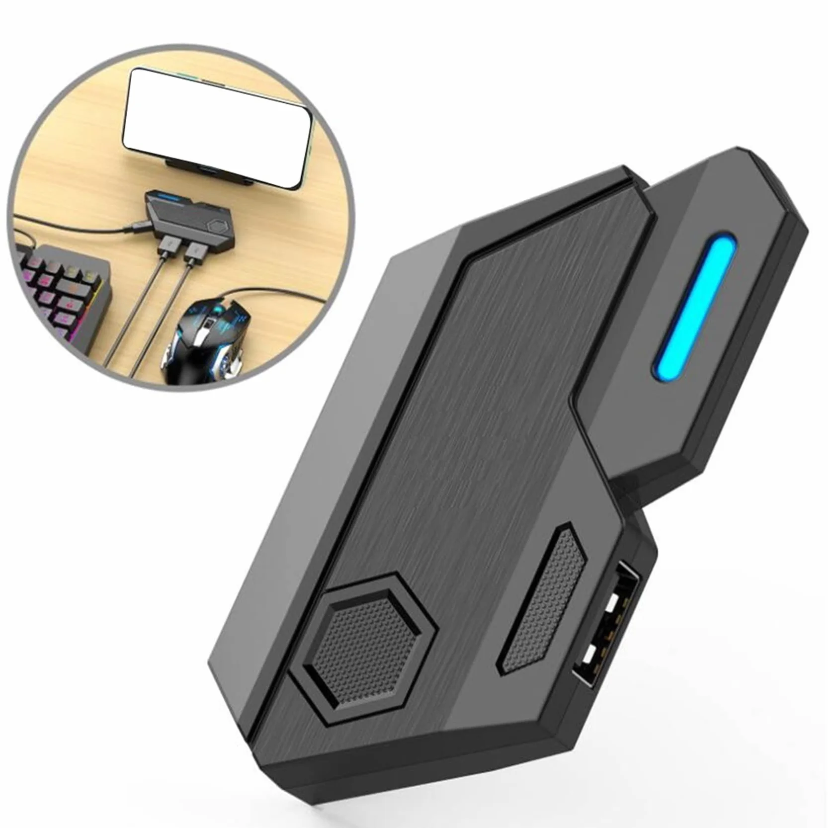 Gamepad Mobile per Controller Tastiera Gaming Mouse Converter Bluetooth per IOS Android Game Adapter, Mix SE Set