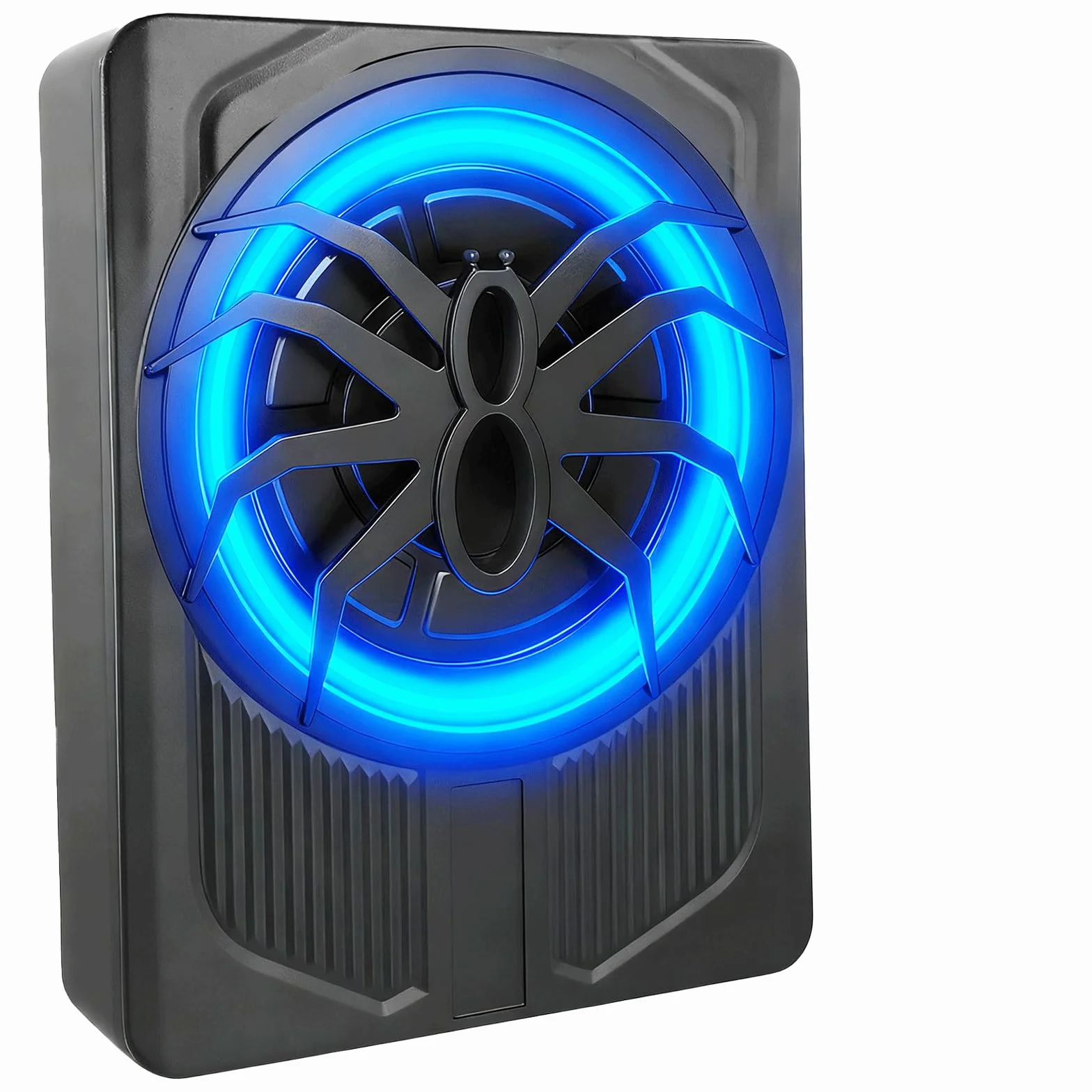 Subwoofer attivo per veicoli, progettato per essere posizionato sotto il sedile, 1000 W di potenza massima, driver da 10 pollici, con illuminazione ambientale blu, amplificatore integrato.