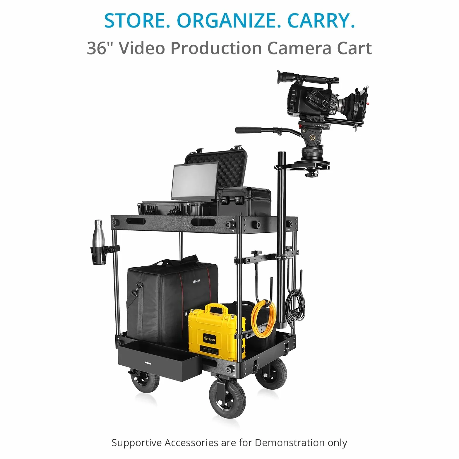 Carrello per videocamera Proaim bowado pro 36 pollici per produzione video per registi, videomaker e fotografi (CT-BWDO-PRO-36)