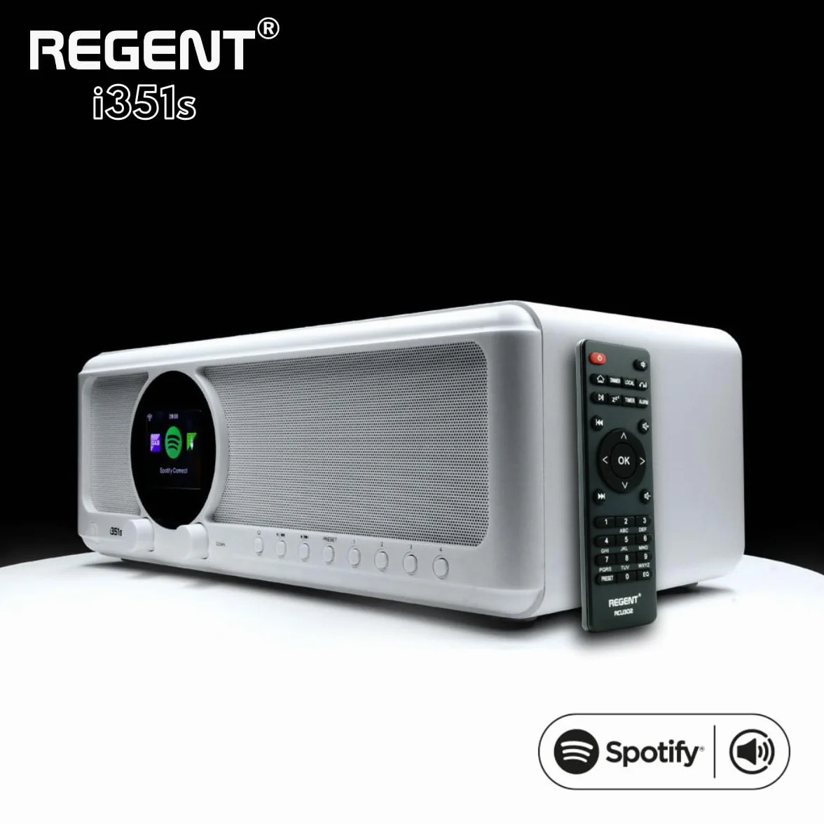 Ferguson Regent i351s Radio Internet DAB+ Wi-Fi Bluetooth Spotify Connect Hi-Fi FM Czarny