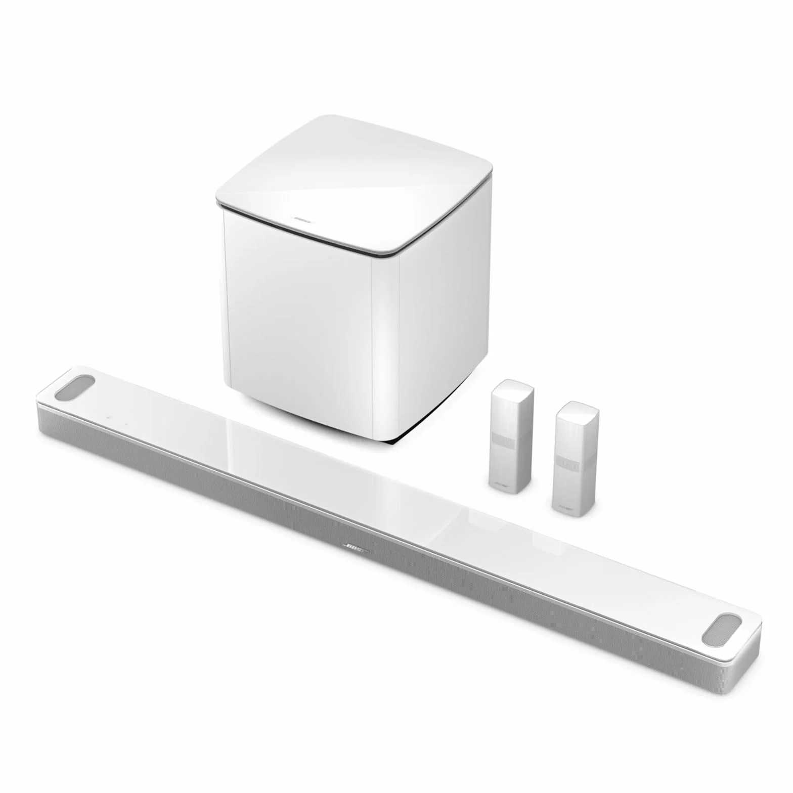 Bose Smart Ultra Soundbar con Dolby Atmos e controllo vocale Alexa, AI Bluetooth Wireless, sistema audio surround per TV, Bianco