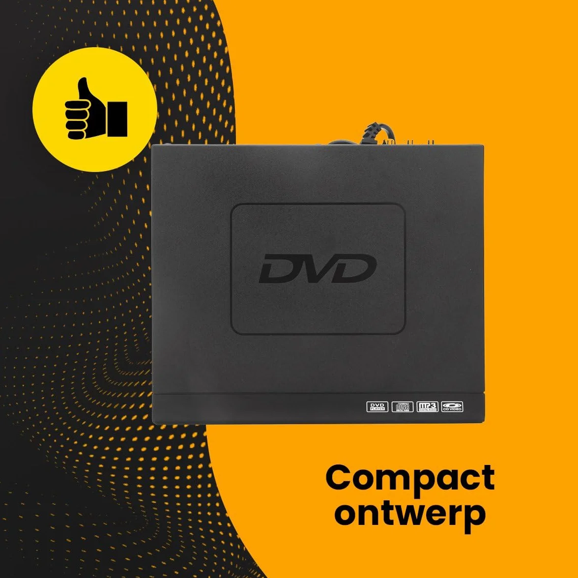 Lettore DVD nero con HDMI, cavo AV e telecomando – lettore multimediale Full HD 1080p, lettore multi-formato per DVD, CD, MP3 e MPEG4 – dispositivo USB plug & play – lettore DVD e CD portatile