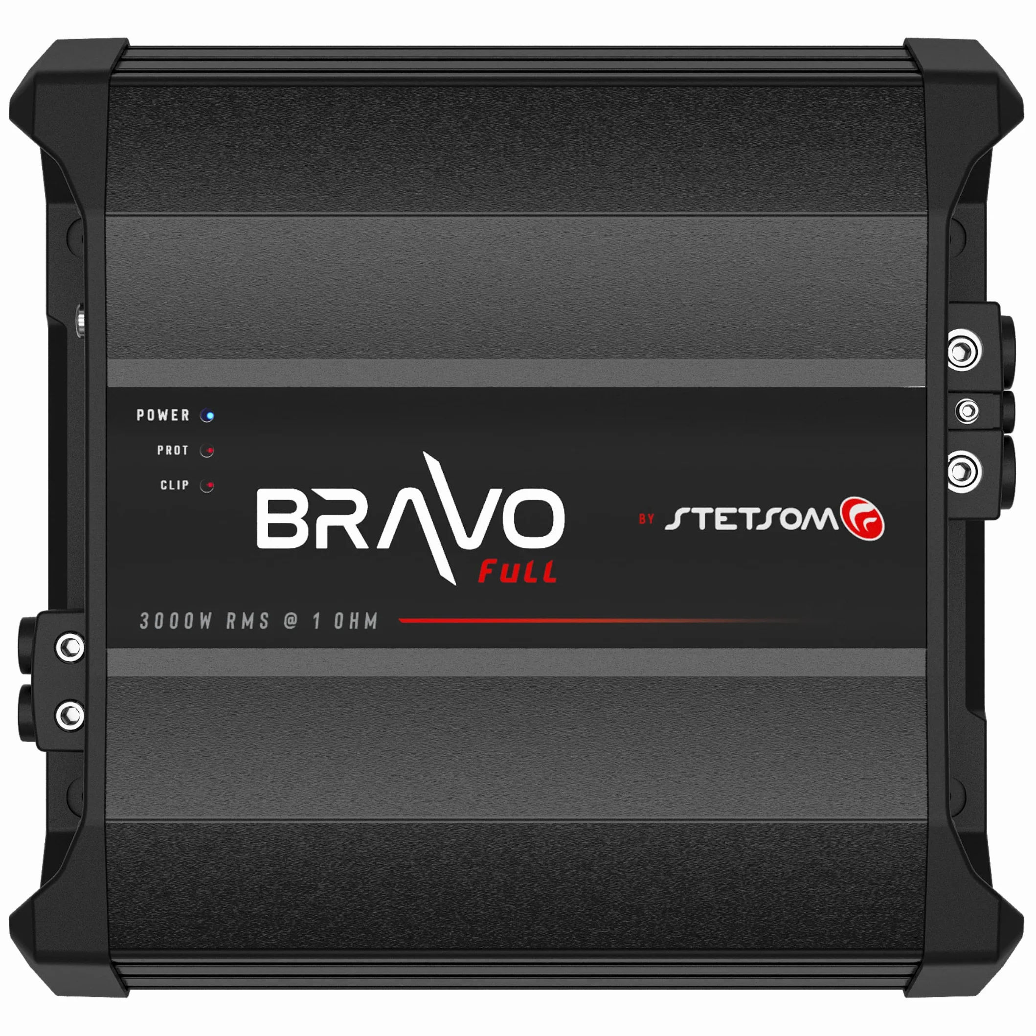 Stetsom Bravo Full 3000 1 Ohm Mono Car Amplificatore, 3000.1 3K Watt RMS, 1Ω Stabile Car Audio, Qualità del suono HD, Crossover & Bass Boost, Altoparlante stereo per auto Subwoofer MD, Smart Coolers