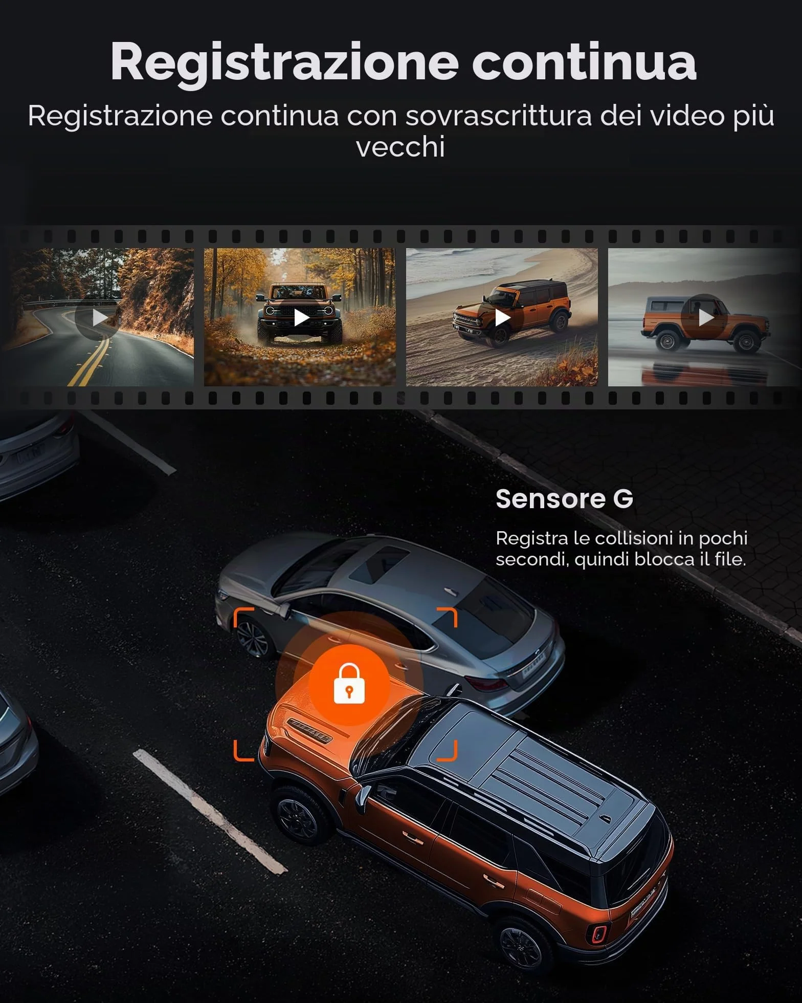 WOLFBOX 12" G840S 4K Dash Cam Specchietto con 5.8GHz WiFi, Dashcam Retrovisore Telecamera per Auto con Anteriore 170° e Posteriore 140°, Parcheggio Assistito, Sensore G(Con Scheda da 32 GB & GPS)