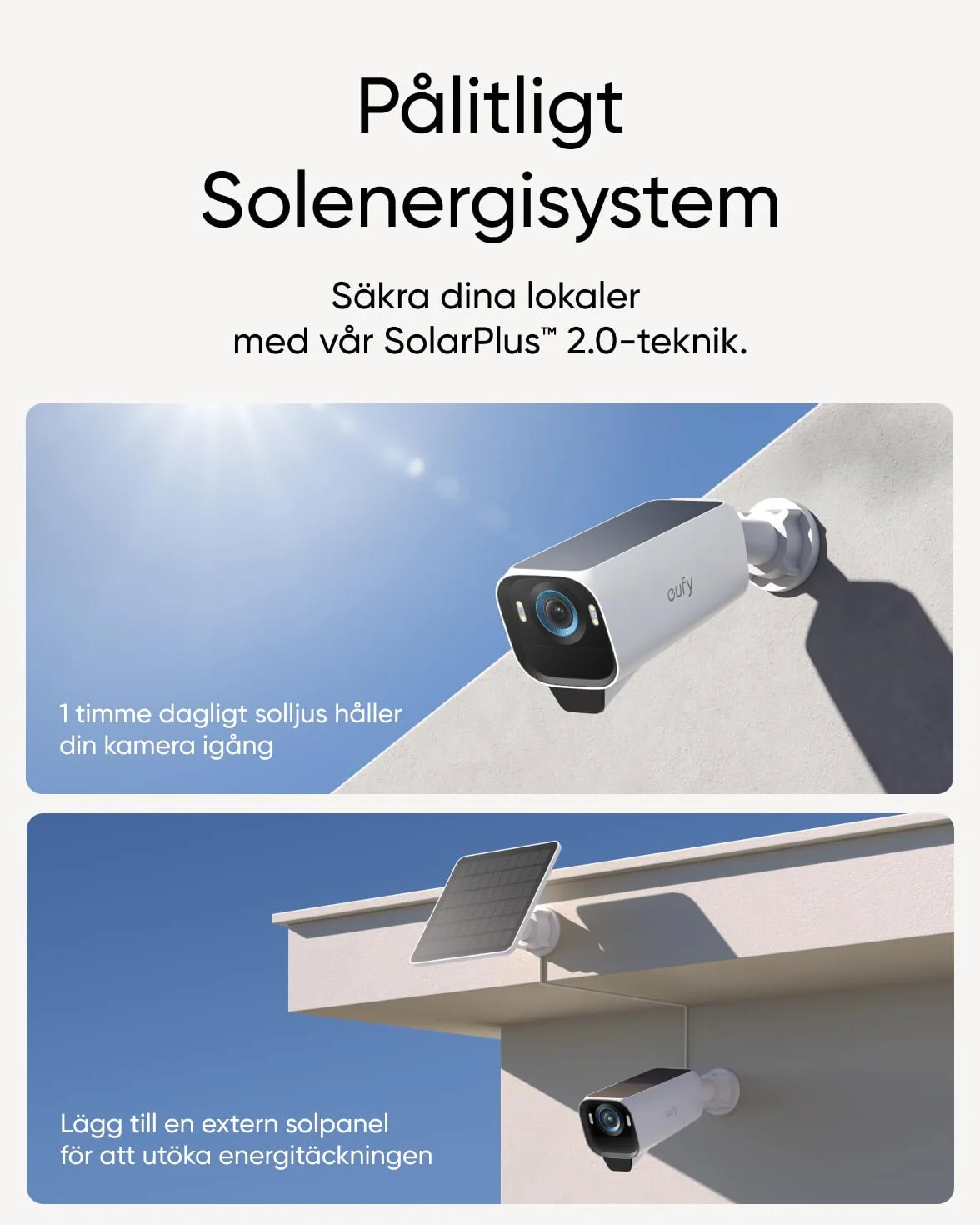 eufy Security eufyCam S3 Pro Kit da 2 telecamere di sicurezza solare per esterni senza fili con pannello solare, visione notturna a colori, 4K, Forever Power 2.0, riconoscimento facciale AI