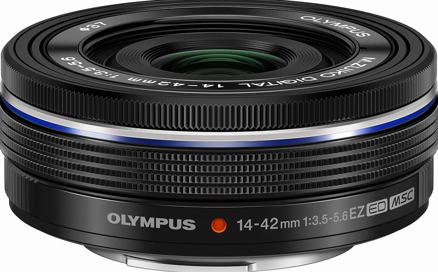 Olympus M.Zuiko Digital ED Obiettivo 14-42mm 1:3.5-5.6 EZ, Micro Quattro Terzi, per Fotocamere OM-D e PEN, Nero