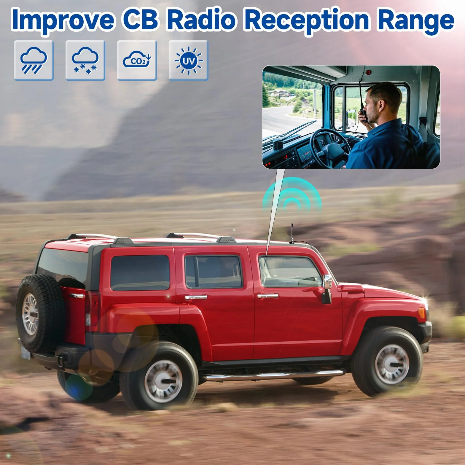 Bingfu Antenna CB Veicolare Camion Camper Auto 27MHz Base Magnetica PL259 e BNC Compatibile con Cobra Midland Uniden Maxon President Radio CB Mobile/Bobina di Rame Interna/Acciaio Inossidabile