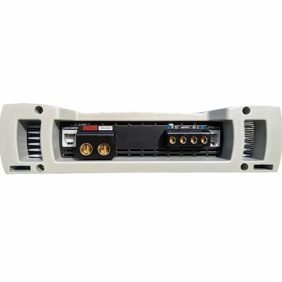 STEG K2.01 amplificatore a 2 canali da competizione spl da 365 x 2 watt rms stabile a 1 ohm per porte portiere sportelli auto, 1 pezzo