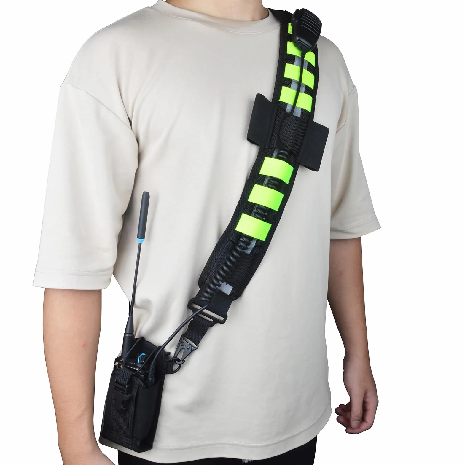Regolabile Fascia Spalla Riflettente Clip Cavo Microfono Bande Custodie Radio Fotocamere DSLR Borse Pesca Cassette Attrezzi
