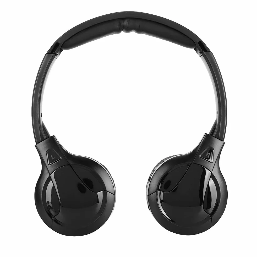 Cuffie Wireless a Infrarossi Stereo 2 Canali per Auto con Supporto DVD per Viaggi e Intrattenimento