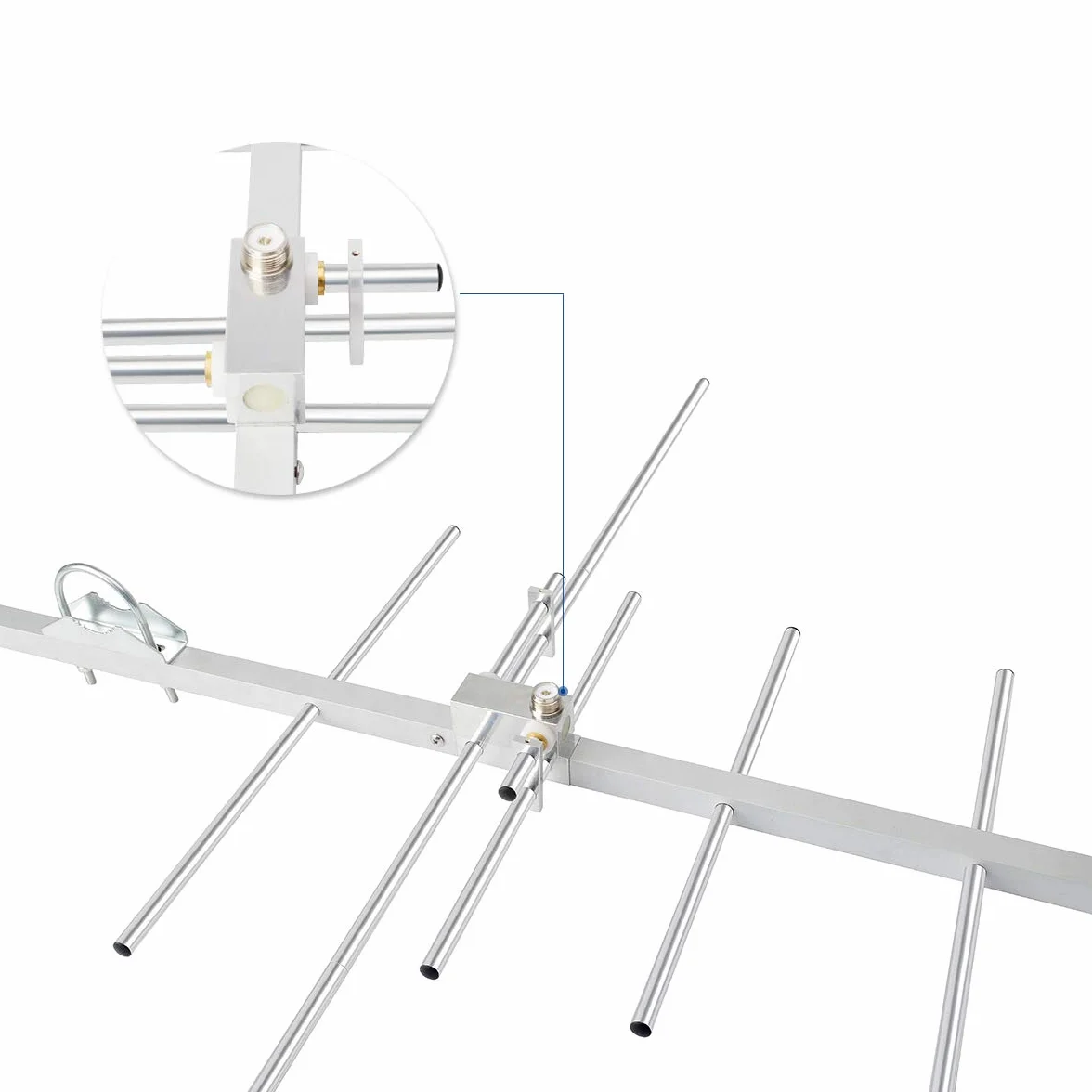 HYS Dual-Band 9,5/11,5 dBi 100 W Antenna Yagi 8 elementi fascio 2 metri / 70 cm VHF/UHF Antenna Yagi da esterno con bullone a U per radio digitale/ripetitore Ham Mobile 144/430 MHz (TC -YG08UV)