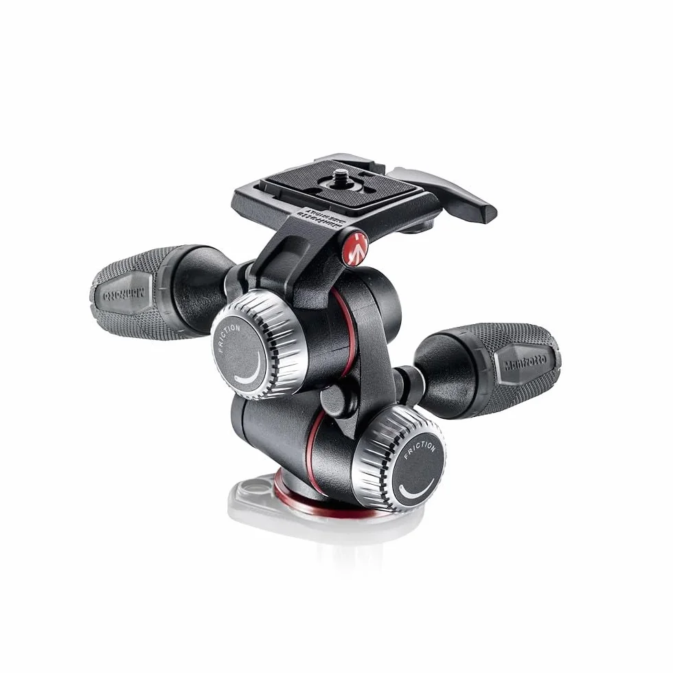 Manfrotto MHXPRO-3W Testa a Tre Vie Facile da Trasportabile e Ultra Compatta, Nero