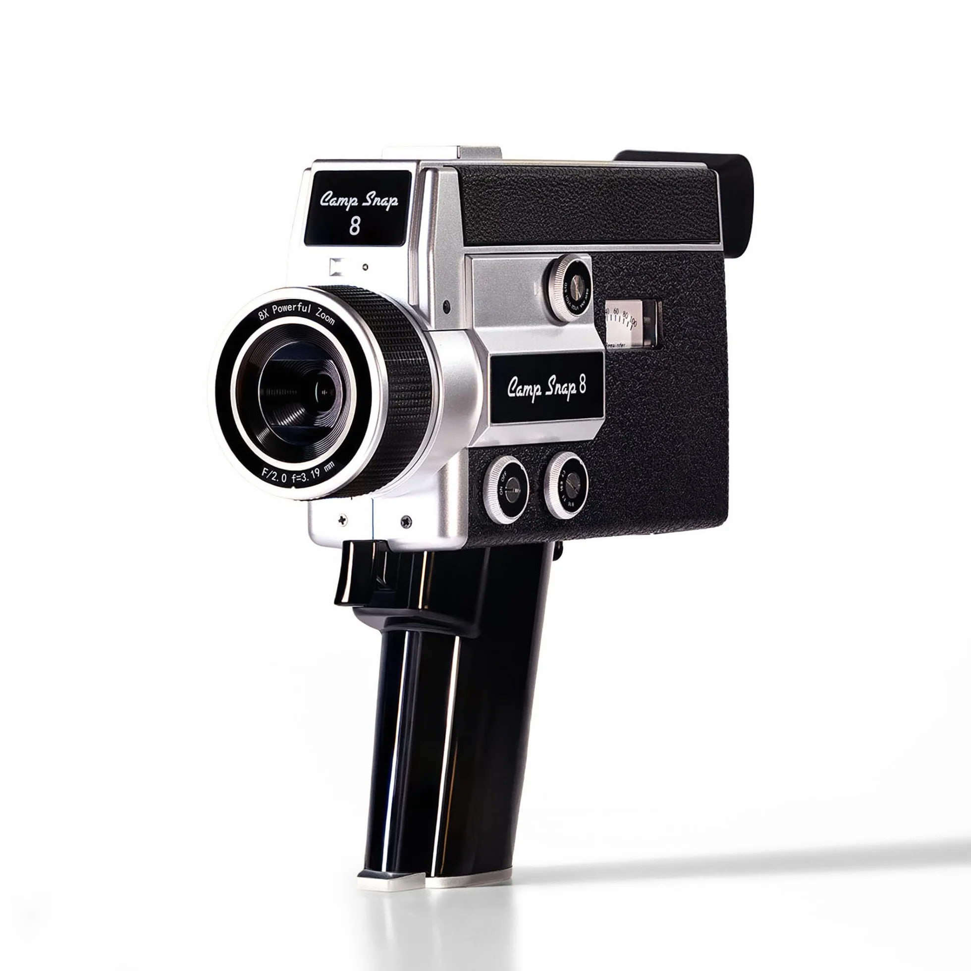 Camp Snap CS-8 Videocamera digitale – Videoregistratore 2.7K per Youtube, fotocamera senza schermo, zoom digitale 8X, con 5 filtri di pellicola personalizzabili, scheda SD inclusa e batteria