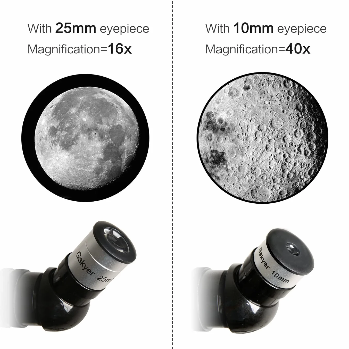Gskyer Telescopio, apertura 70 mm, 400 AZ, rifrazione astronomica per bambini e principianti telescopio da viaggio adulto D-70400