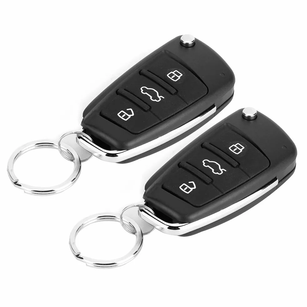 Aramox Chiusura Centralizzata Senza Chiave, di Allarme per Auto Universale a 3 Pulsanti Kit Telecomando per Chiusura Centralizzata Senza Chiave, Nero