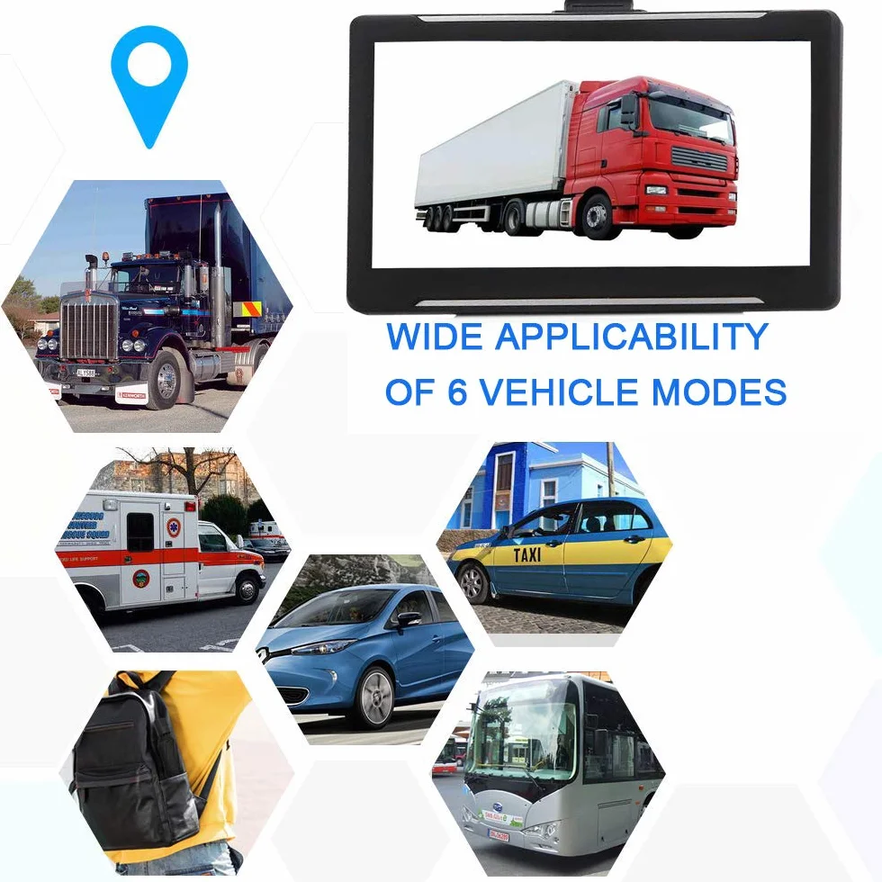 Baceyong Navigatore GPS per Camion e Auto - 7 Pollici Touch Screen HD, Mappa a Vita del Regno EU e UK, FM 8G DDR256M HGV
