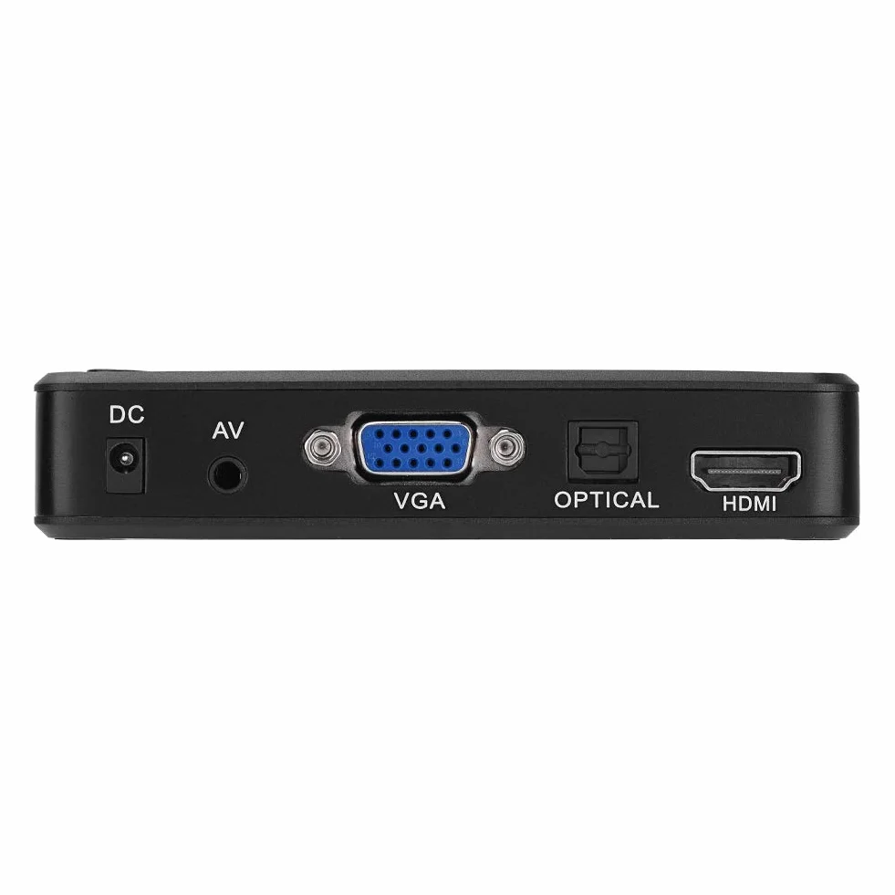 Mini Lettore Multimediale Full HD 1080P Media Player con Telecomando Digitale TV per USB Drive/External Hard Drive 2.5TB / Scheda SD(Black)