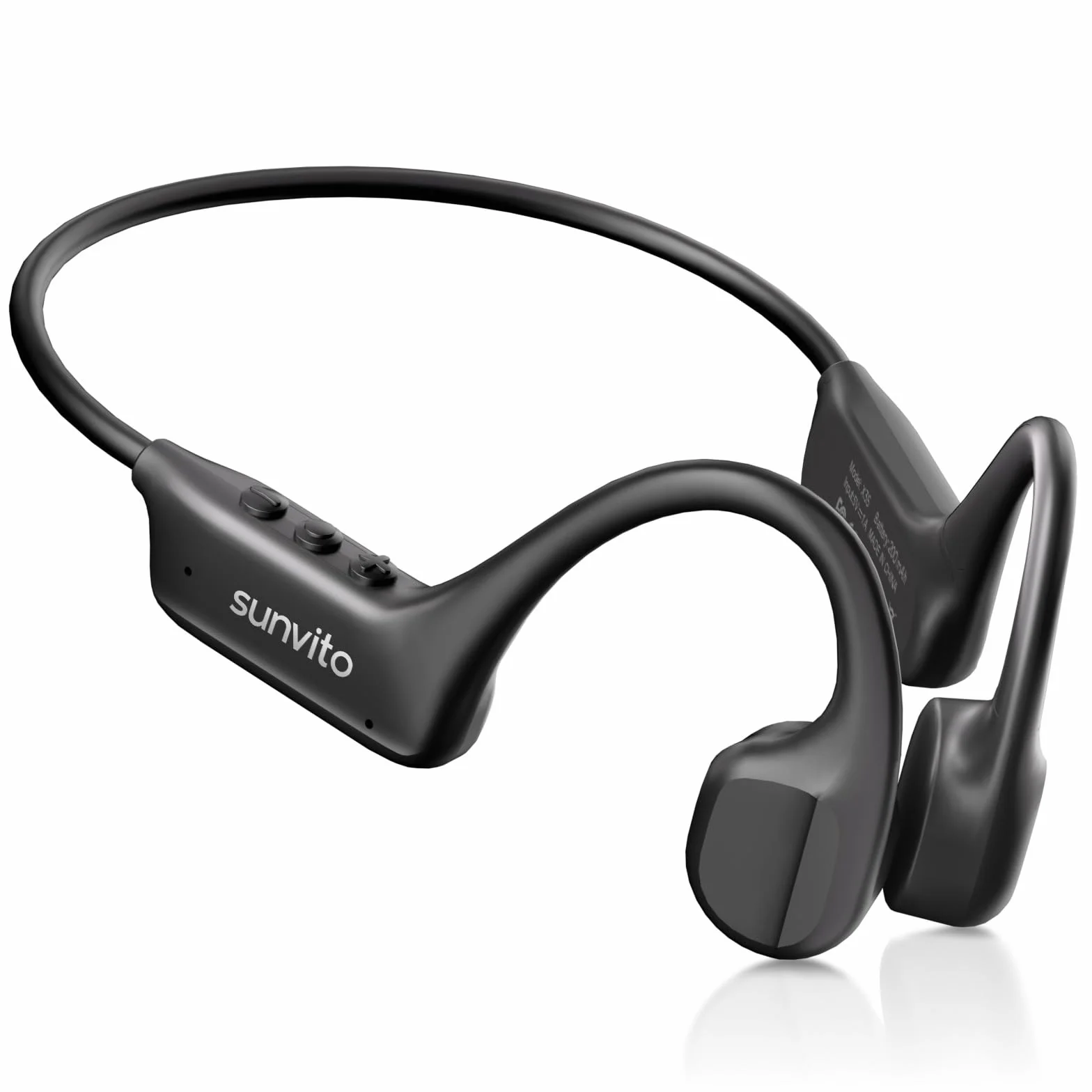 Cuffie a Conduzione Ossea, Cuffie Wireless Open Ear con Bluetooth 6.1, Ricarica Rapida Type-C, Impermeabili IPX7, Cuffie Sportive per Corsa, Ciclismo, Fitness e Allenamento