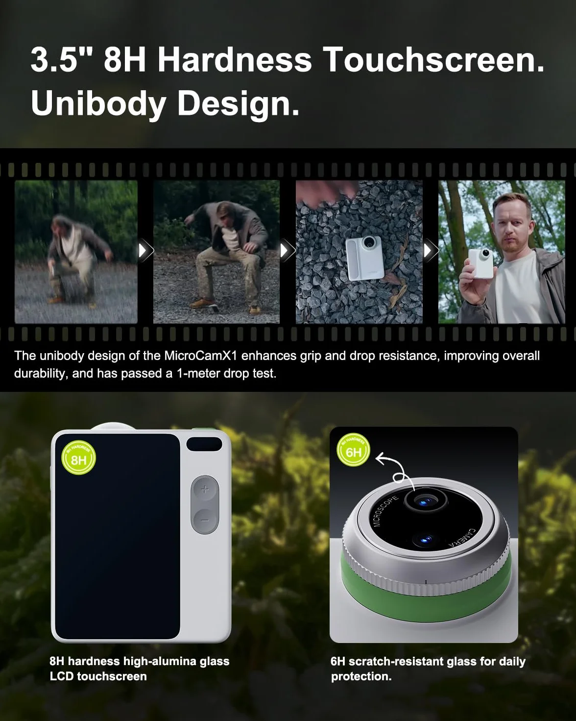 MicroCam X1 4K Fotocamera Digitale con Microscopio 400X, Filmati True 4K, Autofocus, Touchscreen LCD da 3,5 Pollici | Fotocamere Point-and-Shoot Portatili per Fotografia | Regalo Perfetto per