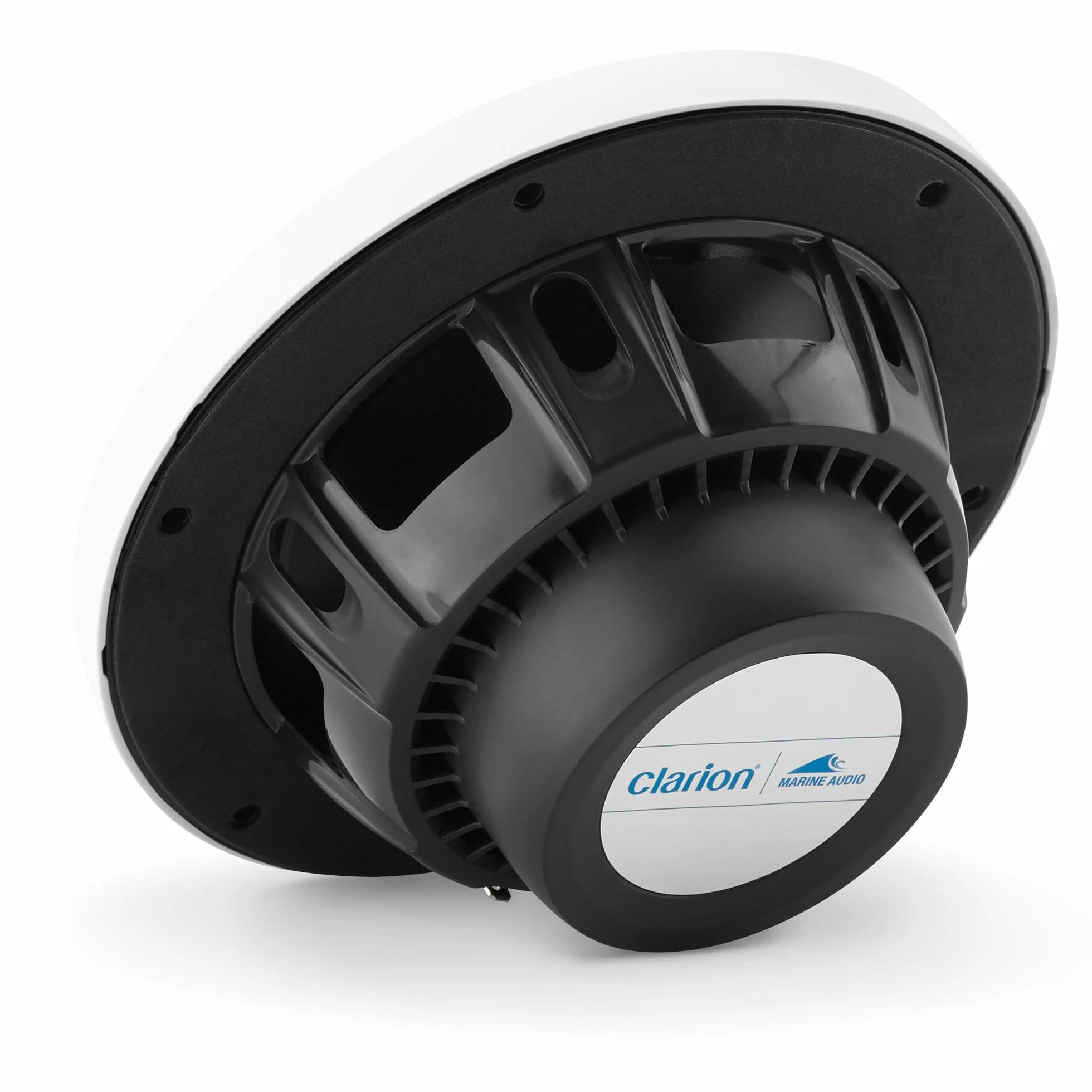 Clarion CMS-651-SWB - Altoparlanti coassiali marini da 16,5 cm, 30 W RMS, potenza 1/2" (13 mm), tweeter a cupola in polimero, include griglie sportive bianche e nere