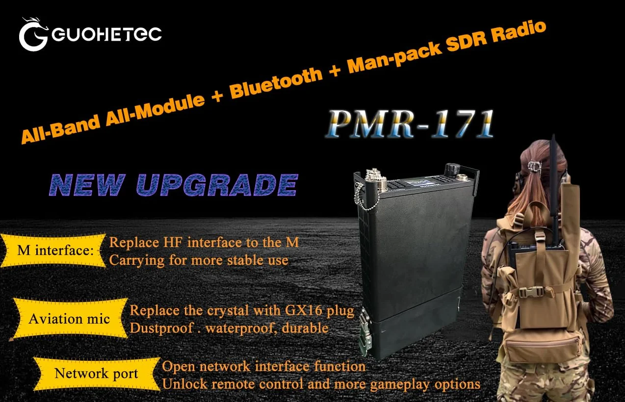 GUOHETEC PMR-171 All-band All-mode SDR CB Radio 100KHz-2GHz 20W