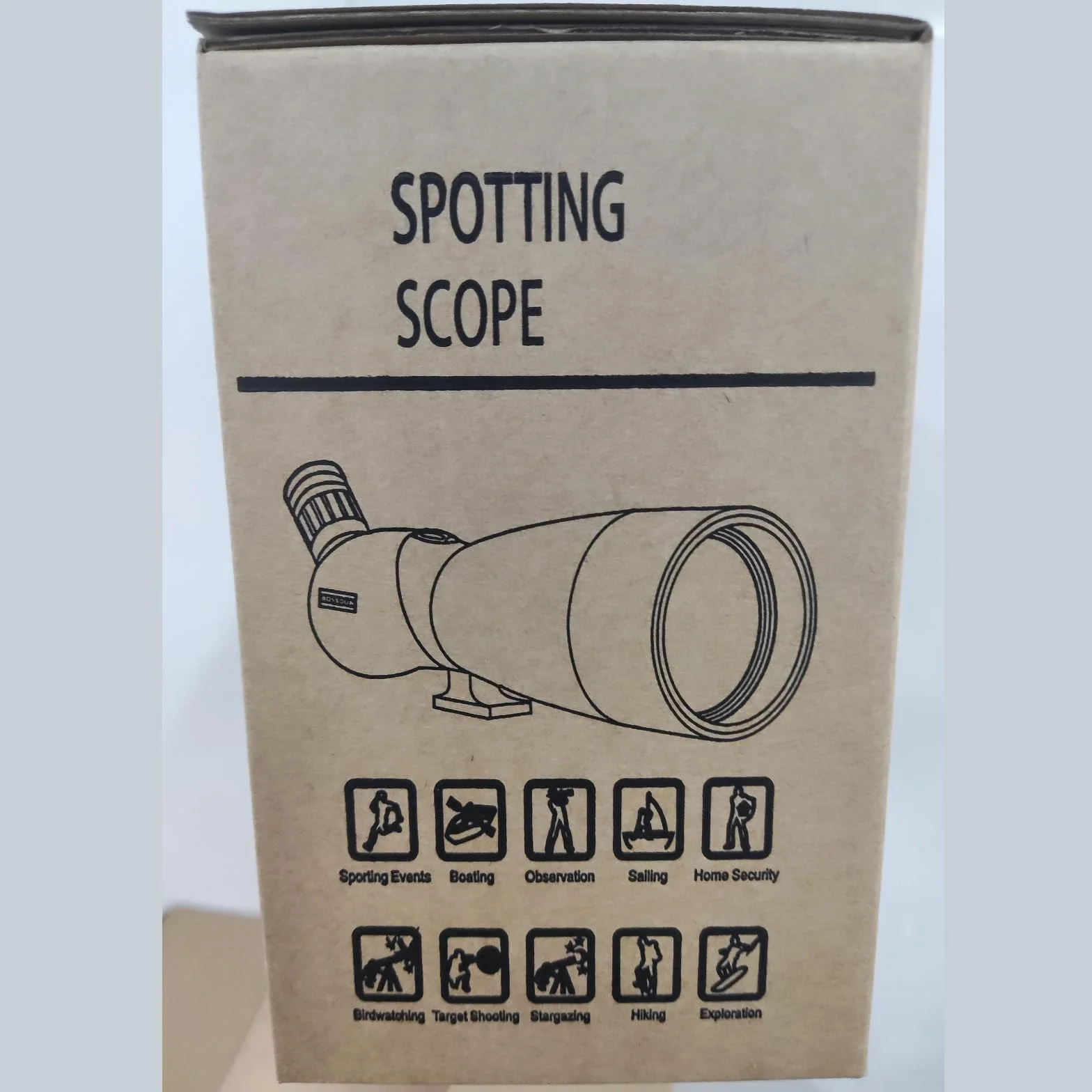 Cannocchiale, cannocchiale da caccia per il tiro al bersaglio, telescopio impermeabile con treppiede con prisma BAK4, adattatore per telefono, borsa per il trasporto (50B)