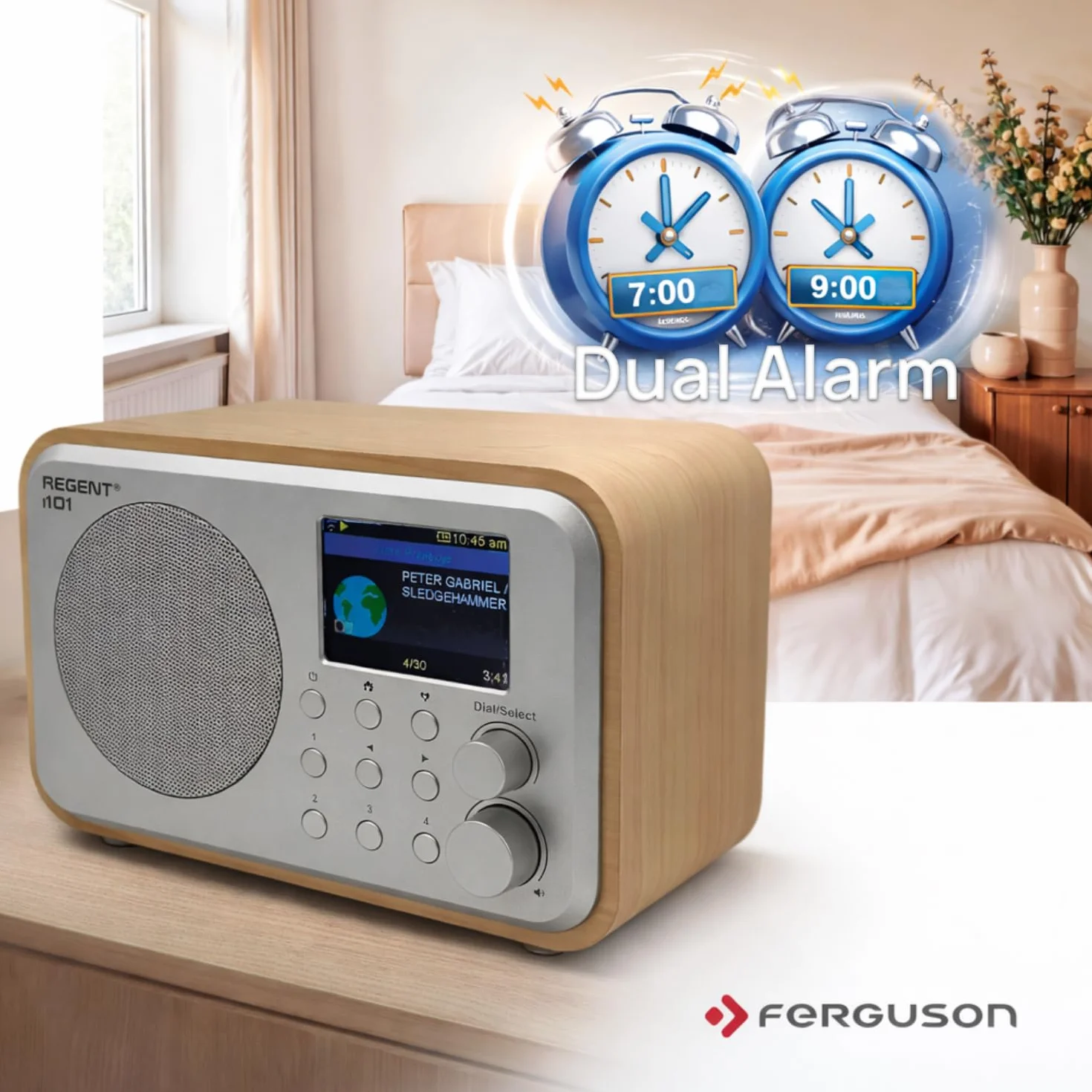 Ferguson Regent i101 Radio Internet WLAN Bluetooth FM DAB+ Radio FM radiosveglia
