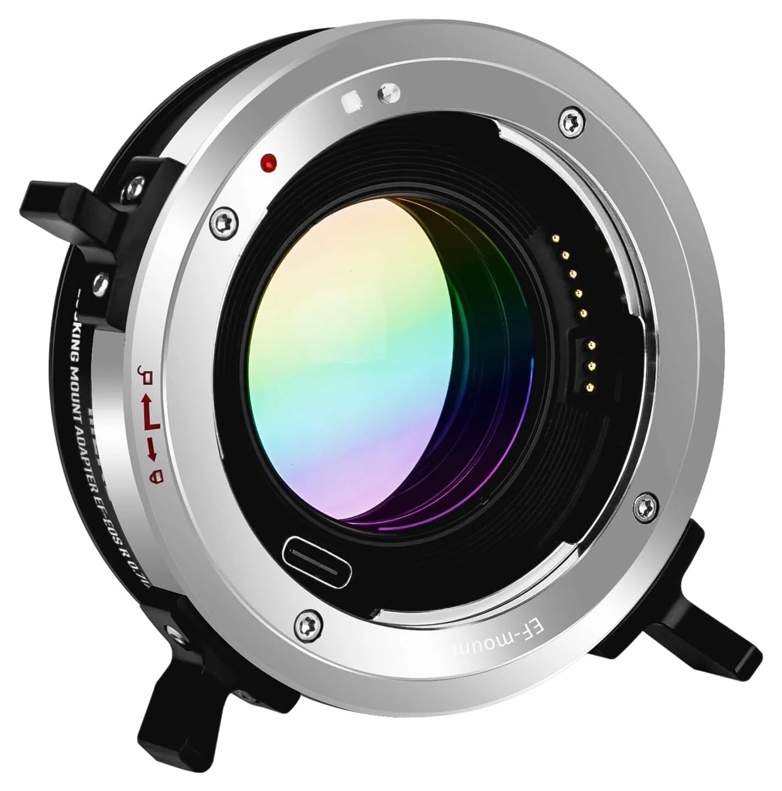 Adattatore for obiettivo Speed ​​Booster AF 0,71x con supporto di blocco, compatibile con fotocamere Canon EF-RF,Camera Lens Adapter